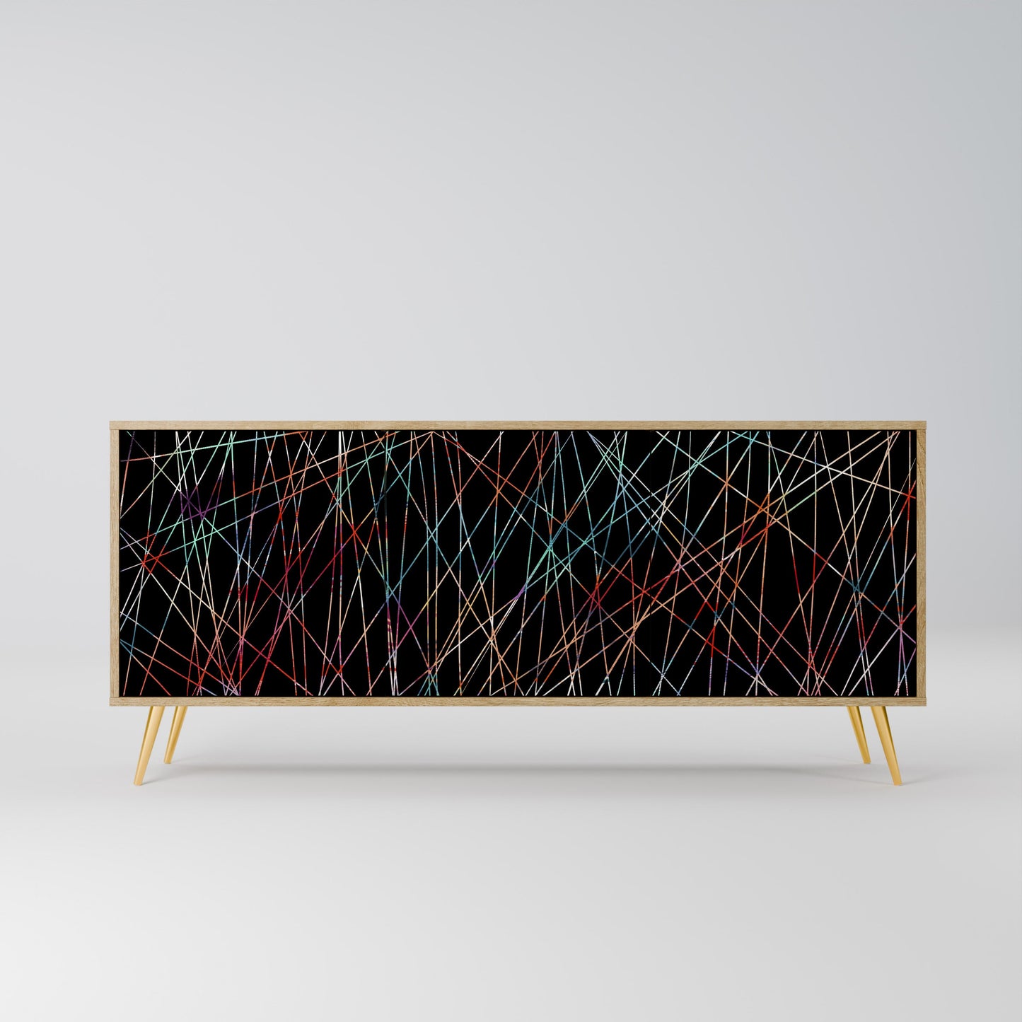 LUMINOUS SNARE 3-Door Sideboard in Oak Effect
