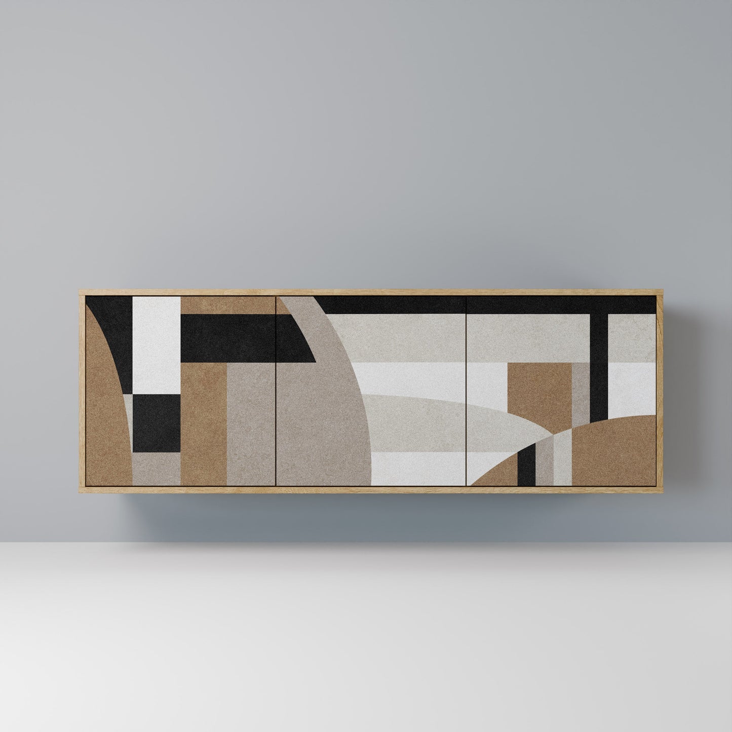 Credenza DELICATE MEMENTO a 3 ante in effetto rovere