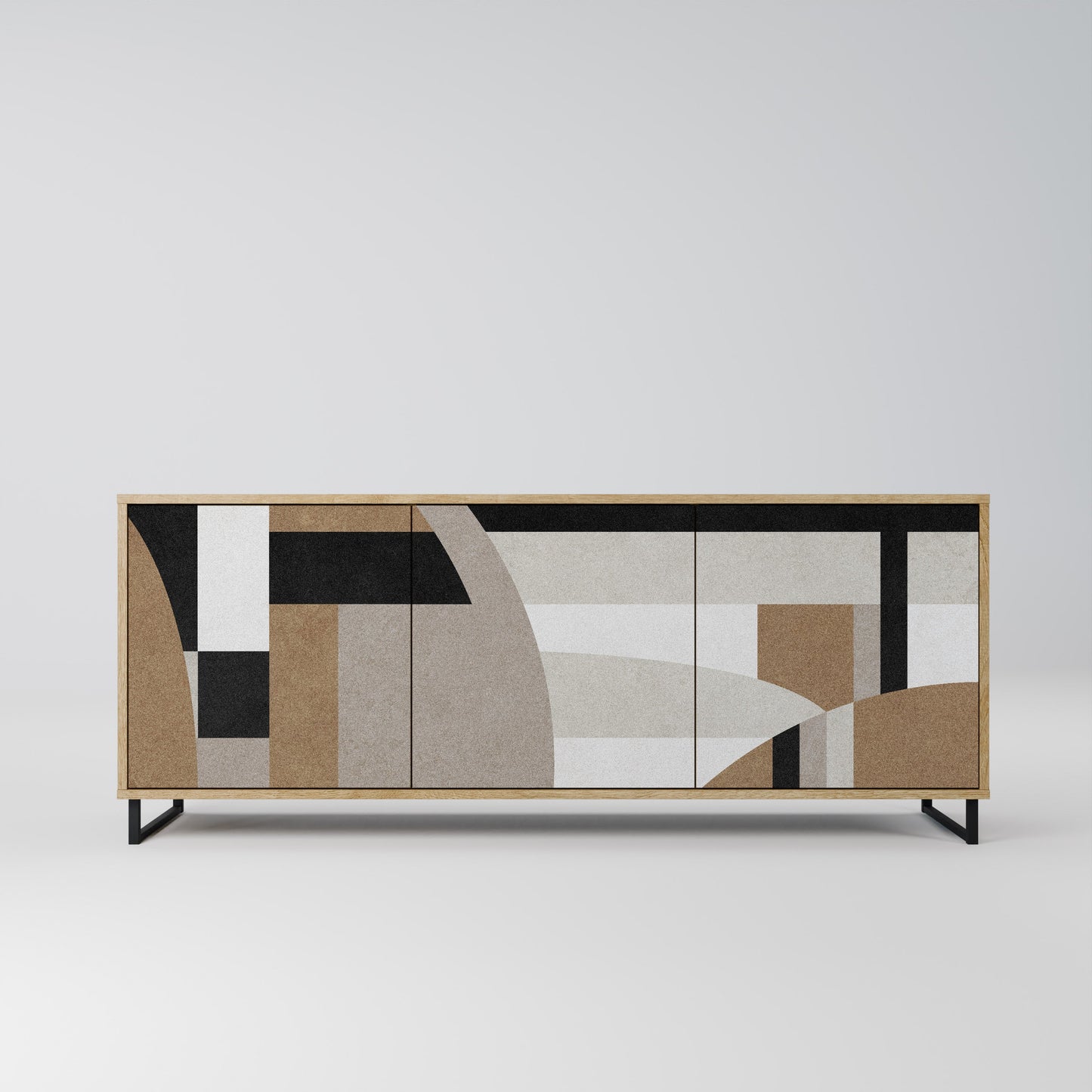 Credenza DELICATE MEMENTO a 3 ante in effetto rovere