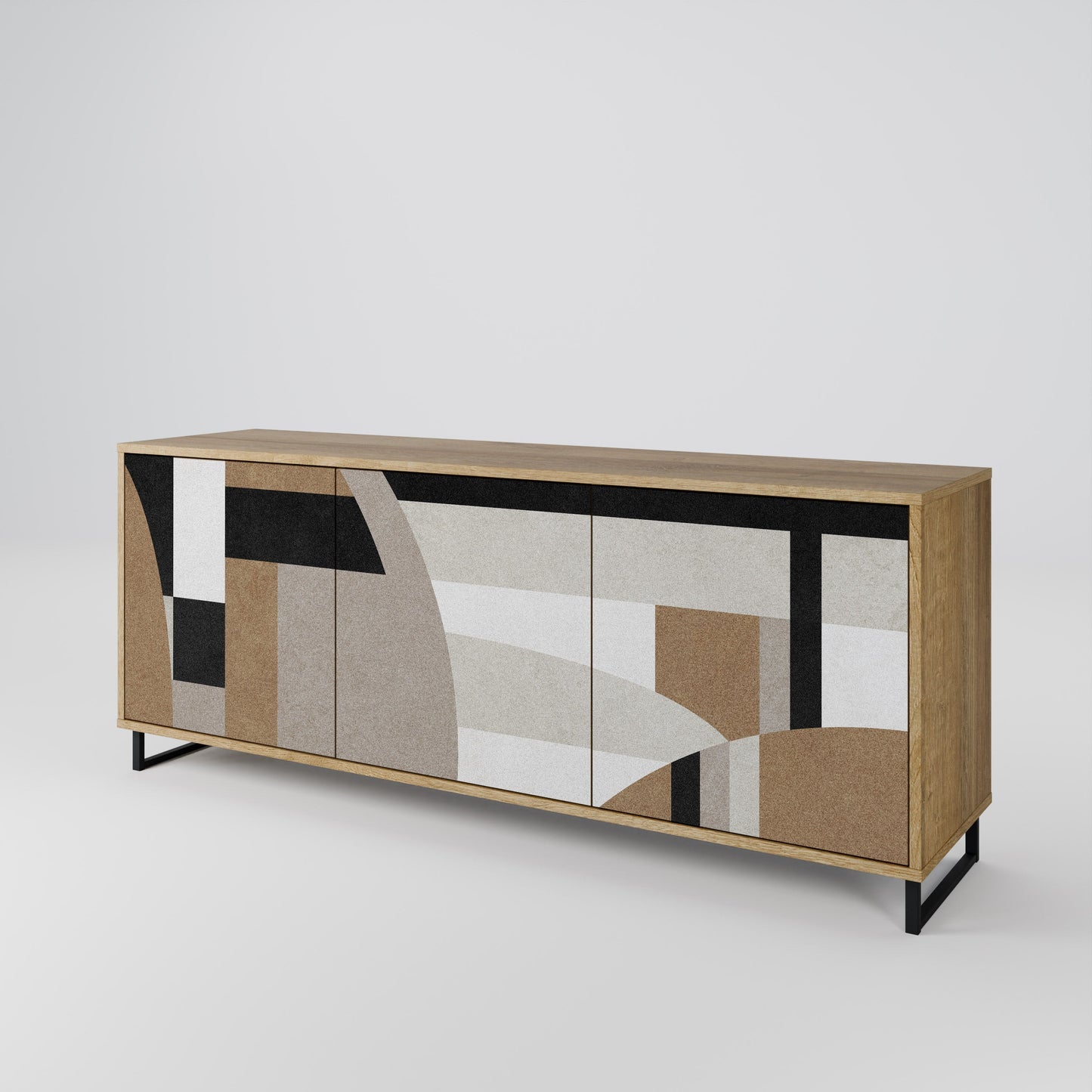 Credenza DELICATE MEMENTO a 3 ante in effetto rovere