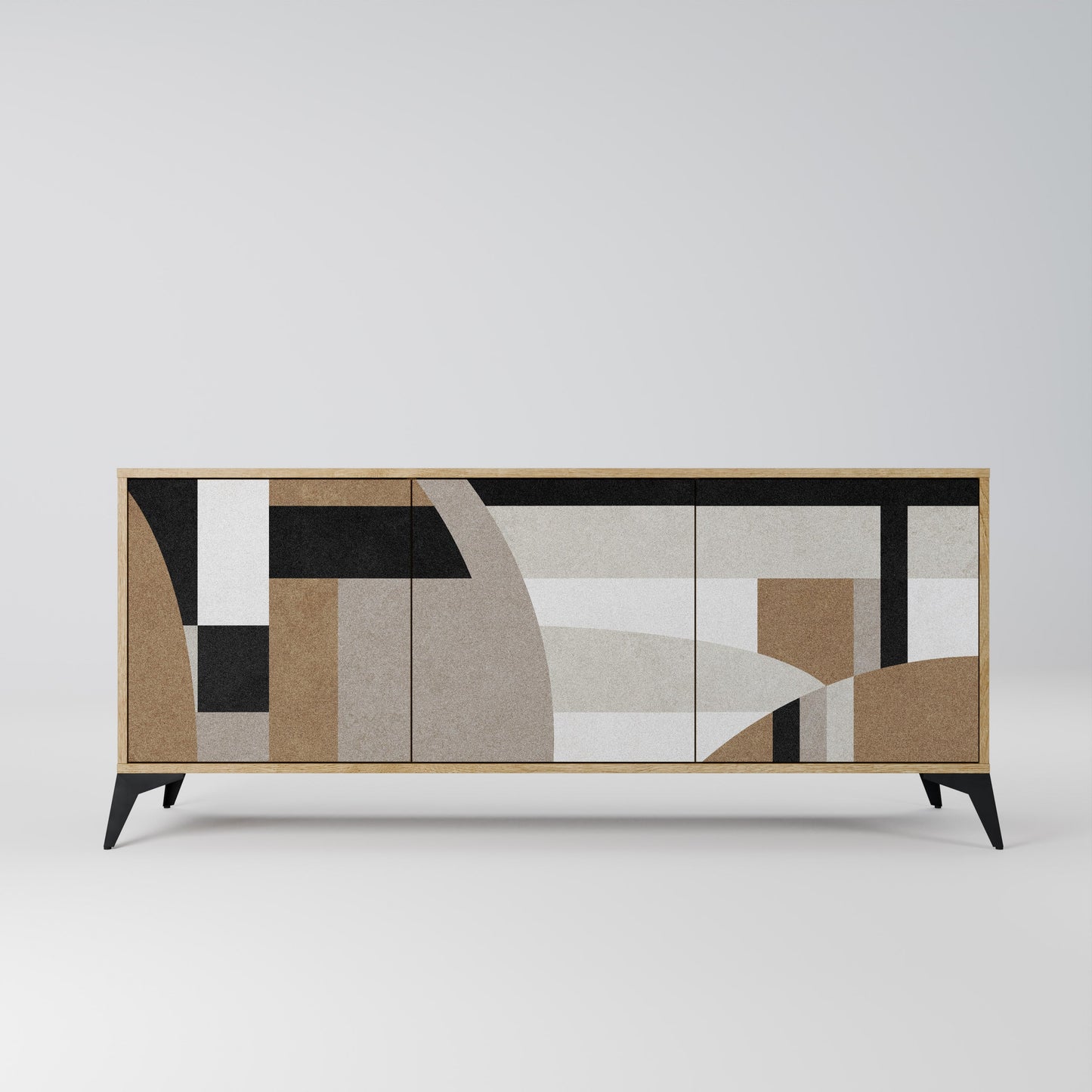 Credenza DELICATE MEMENTO a 3 ante in effetto rovere