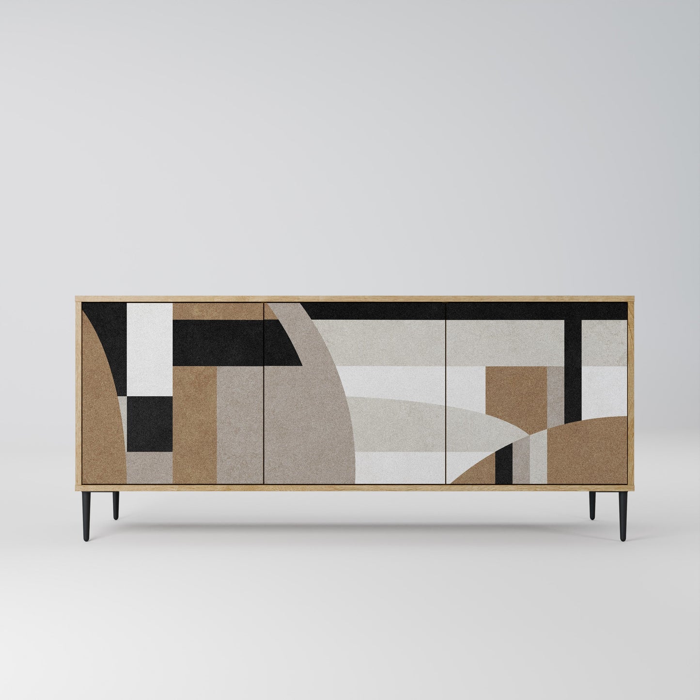 Credenza DELICATE MEMENTO a 3 ante in effetto rovere