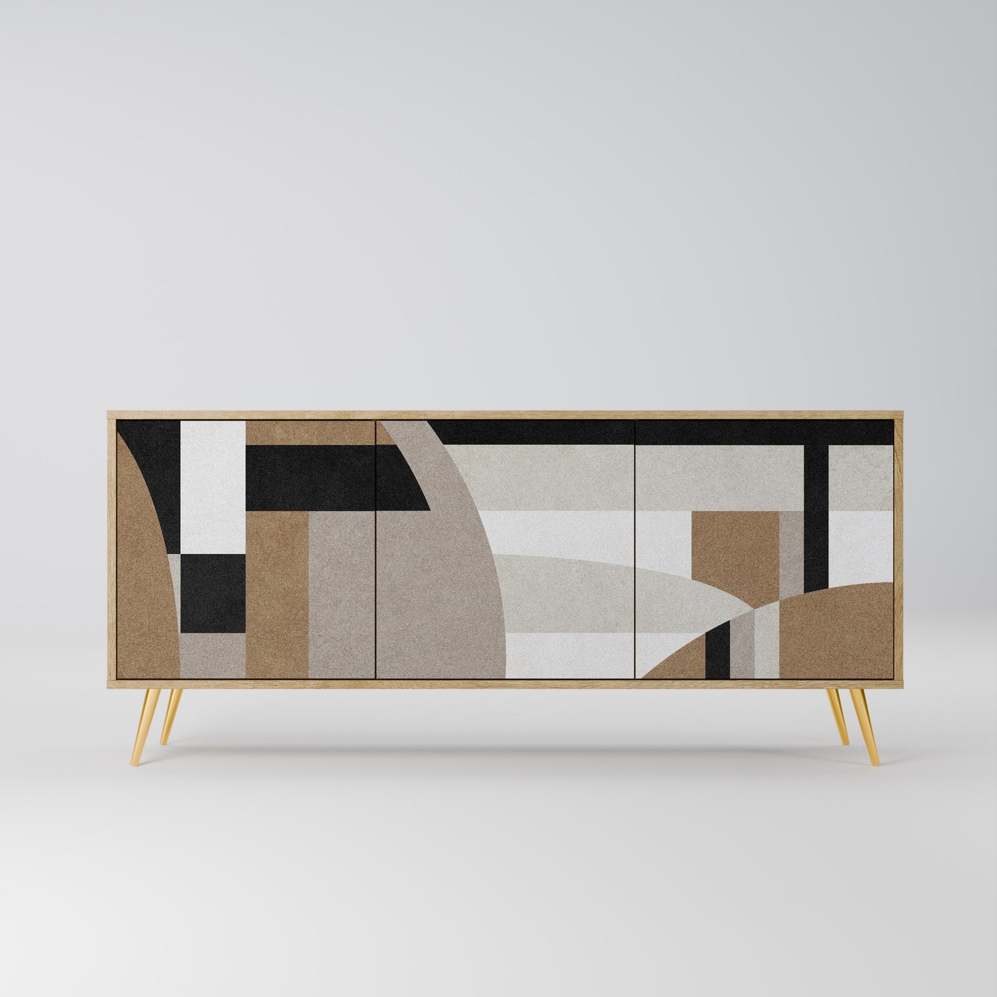 Credenza DELICATE MEMENTO a 3 ante in effetto rovere