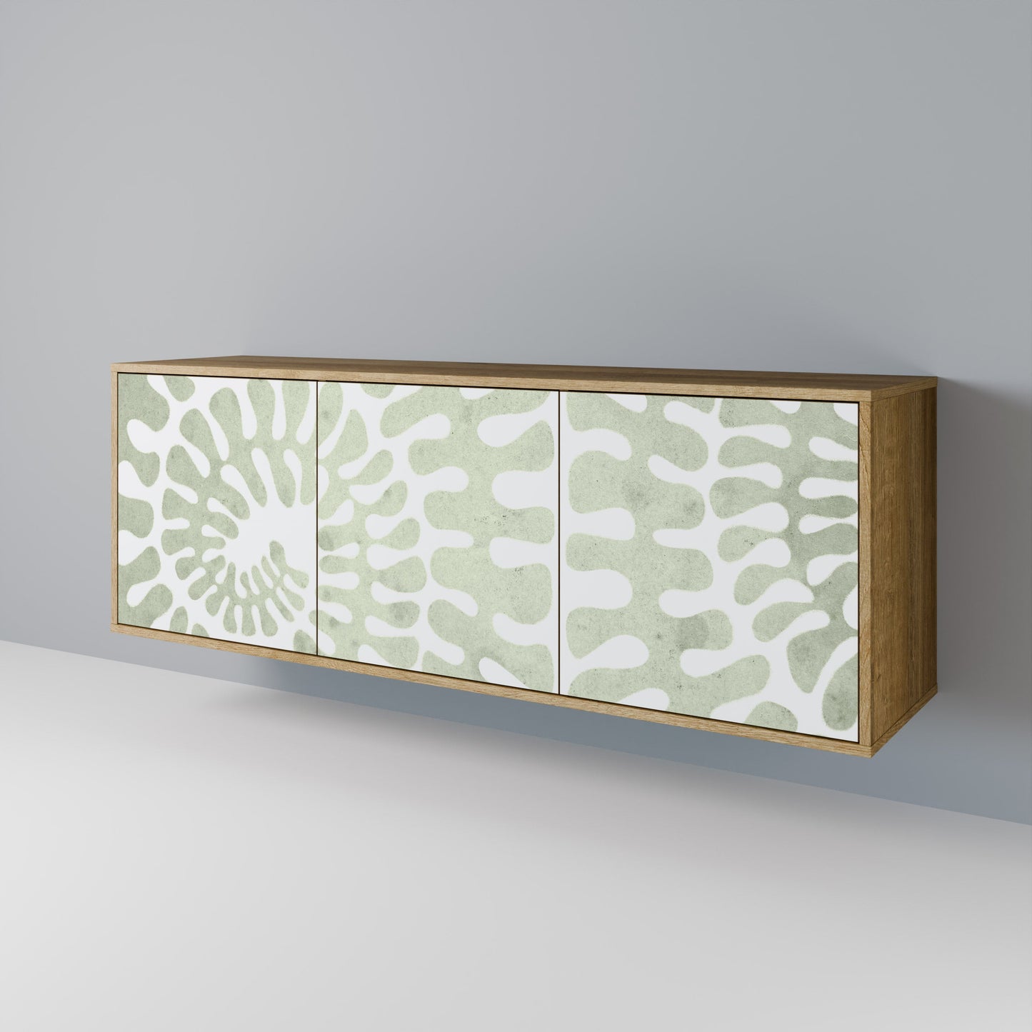 Credenza HELIX DANCE a 3 ante in effetto rovere