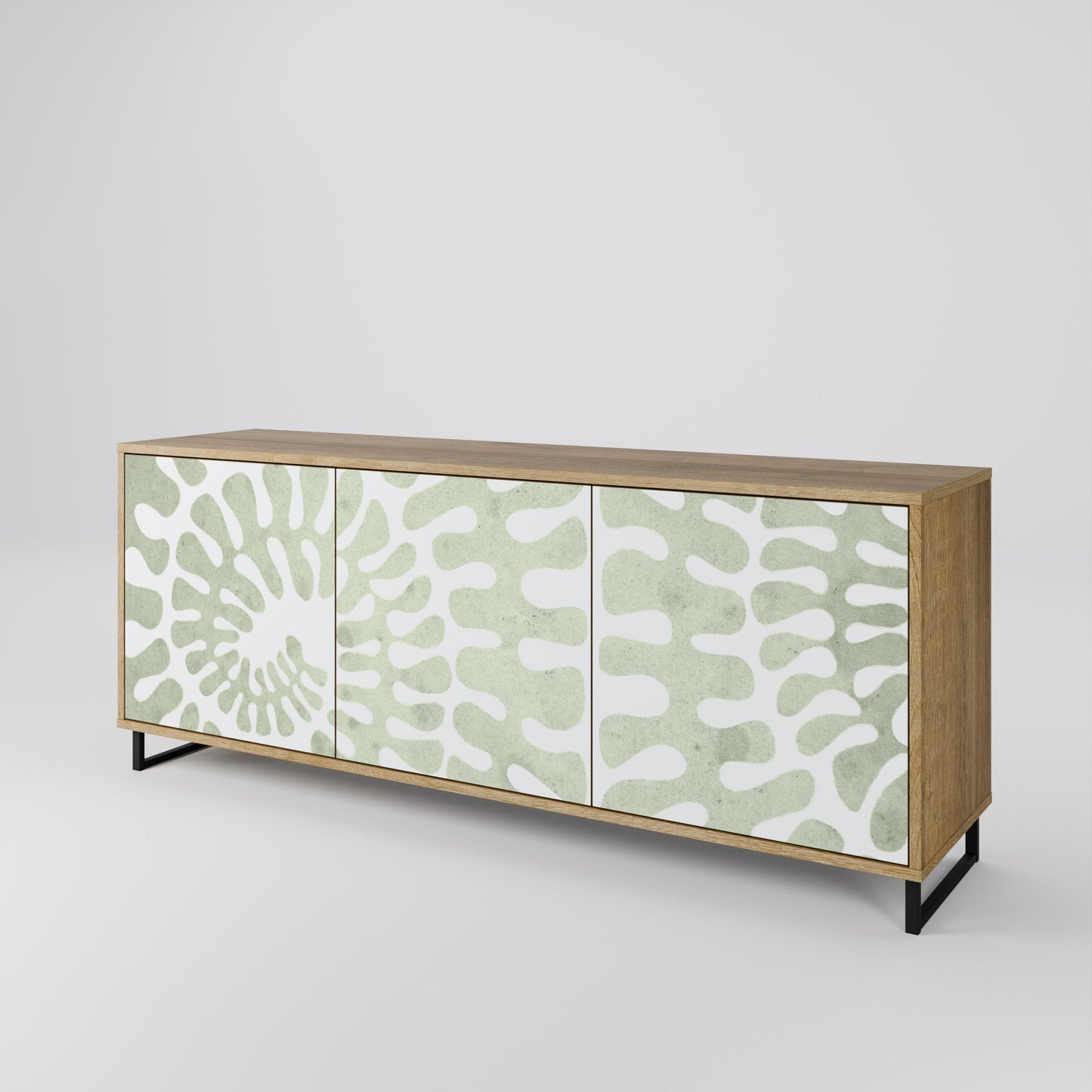 Credenza HELIX DANCE a 3 ante in effetto rovere