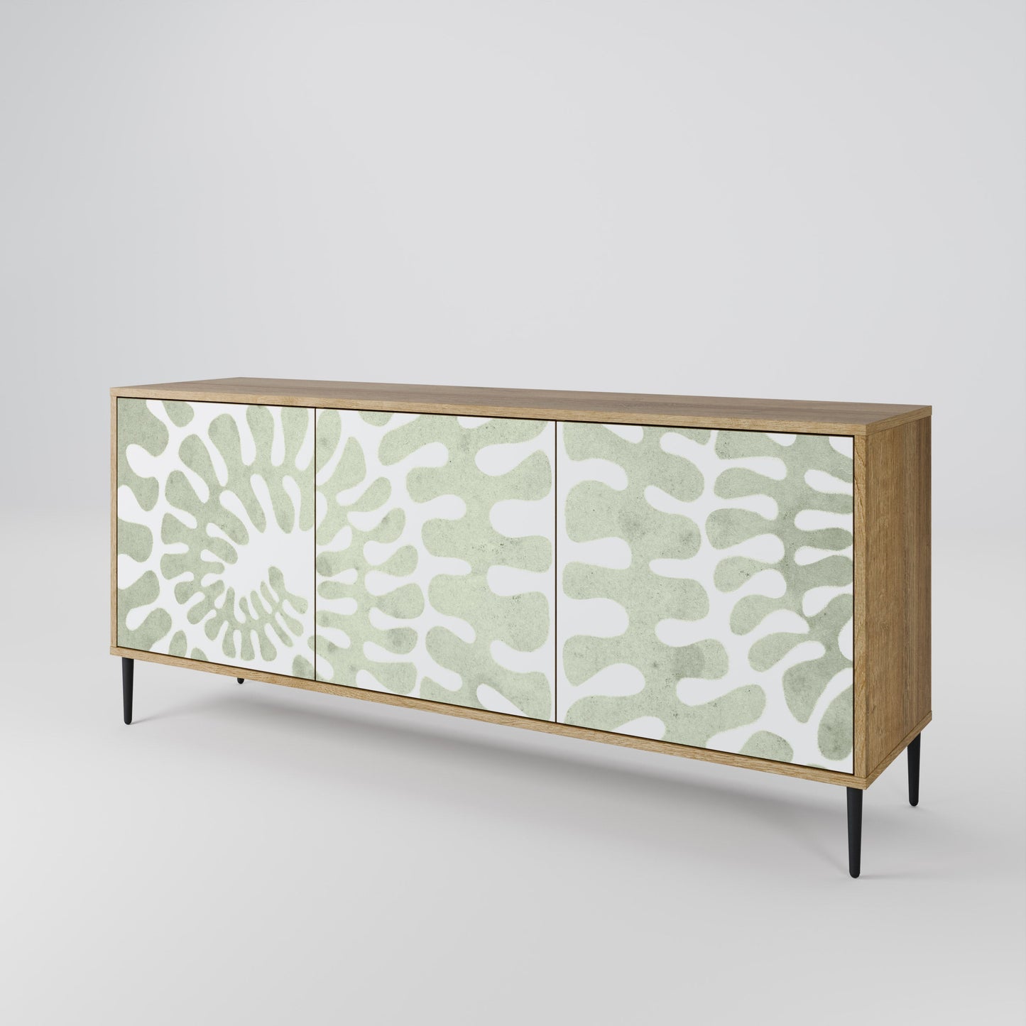 Credenza HELIX DANCE a 3 ante in effetto rovere
