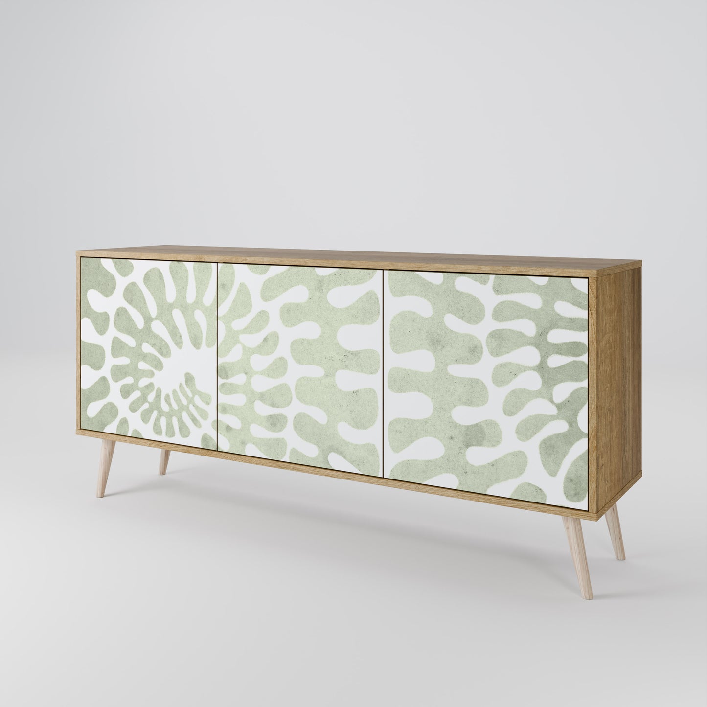 Credenza HELIX DANCE a 3 ante in effetto rovere