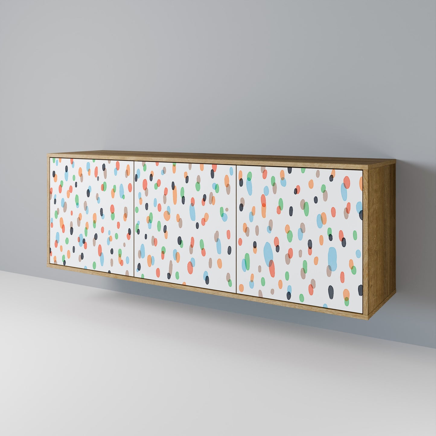 ENERGETIC SPOTS 3-Door Sideboard in Oak Effect