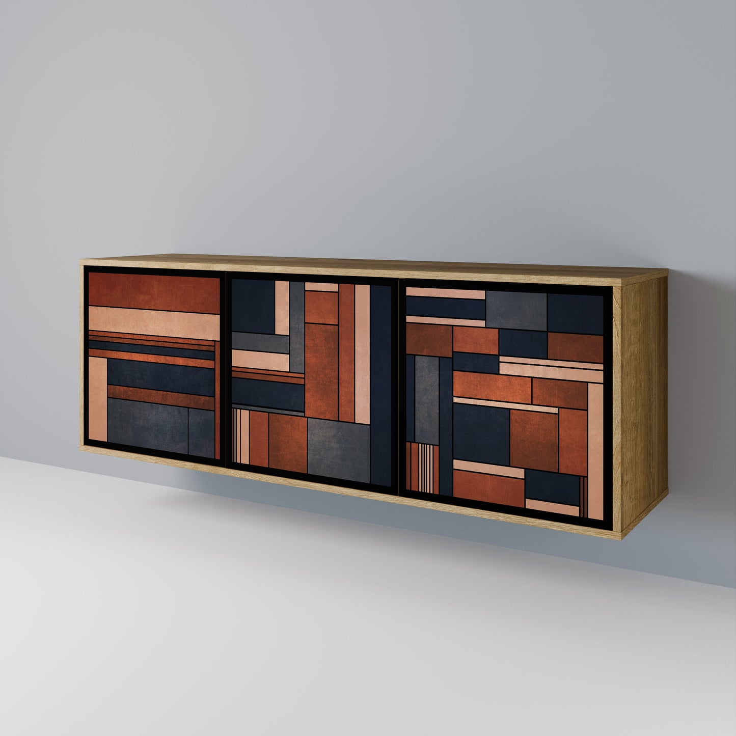 Credenza INTREPID FORMATION a 3 ante in effetto rovere