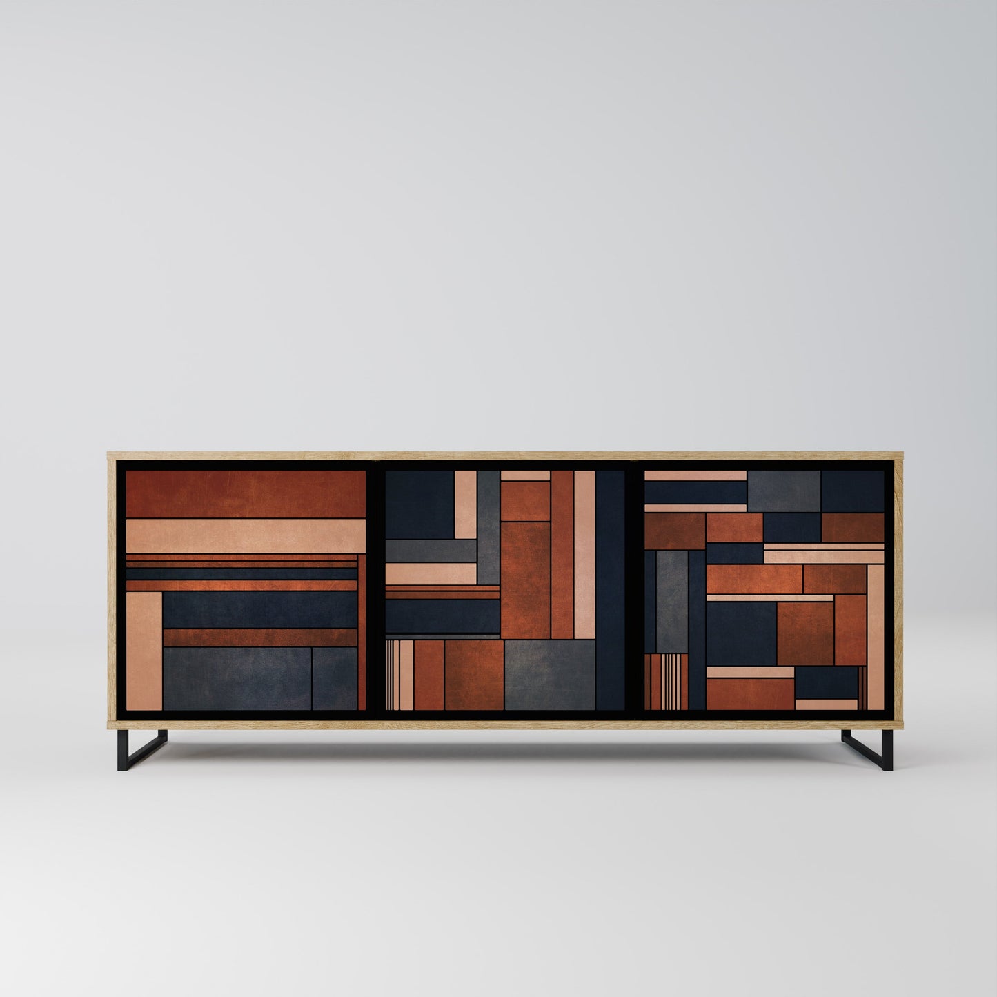 Credenza INTREPID FORMATION a 3 ante in effetto rovere