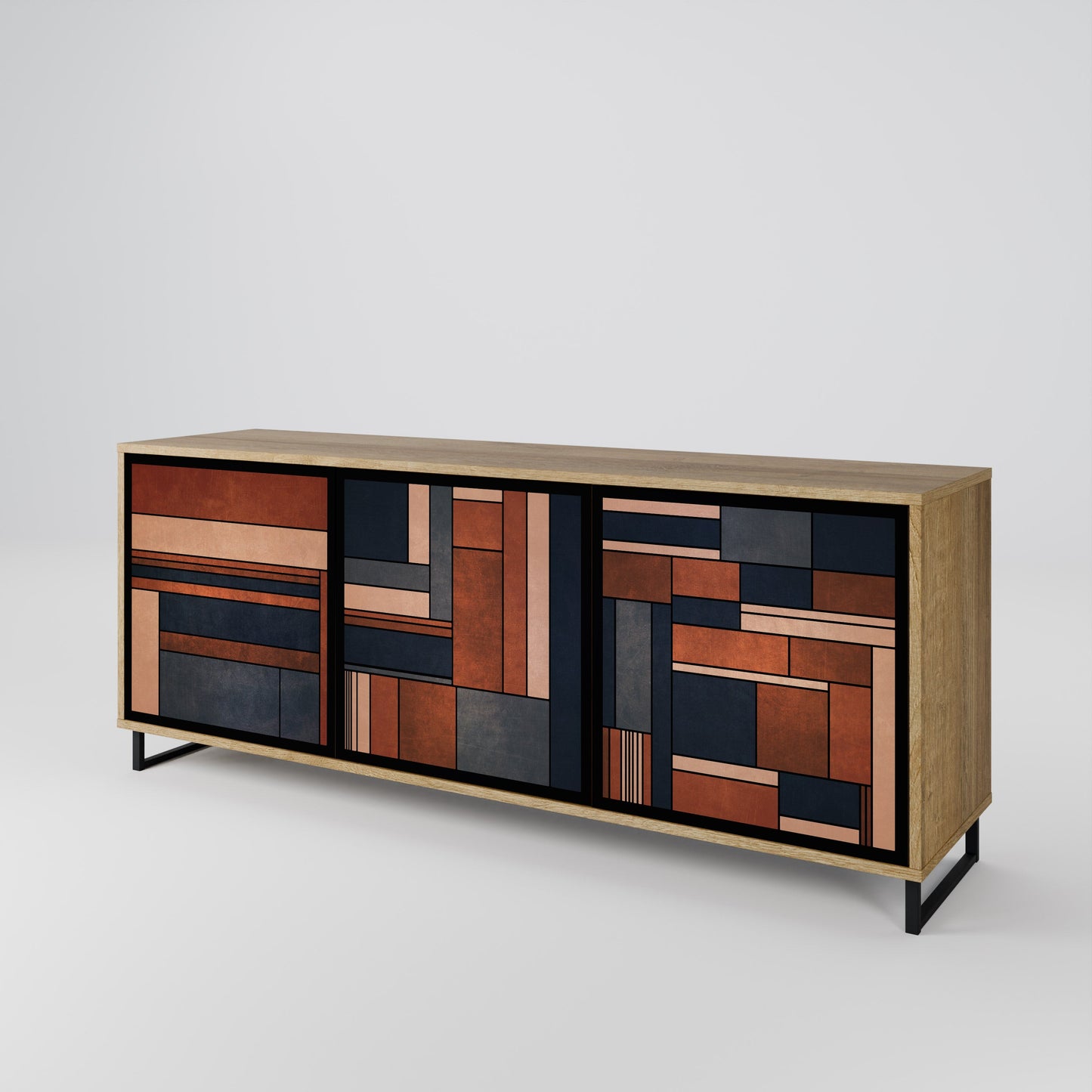 Credenza INTREPID FORMATION a 3 ante in effetto rovere