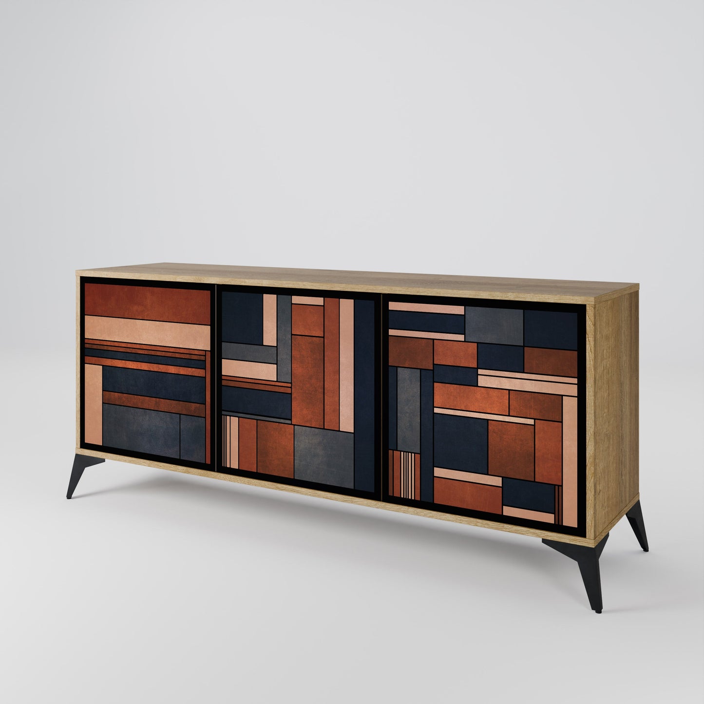 Credenza INTREPID FORMATION a 3 ante in effetto rovere