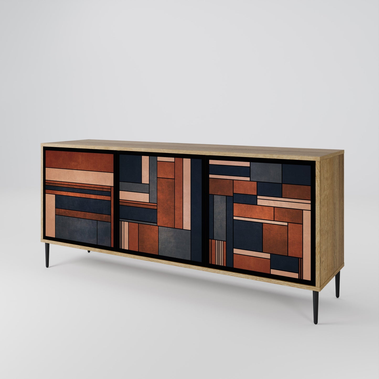 Credenza INTREPID FORMATION a 3 ante in effetto rovere