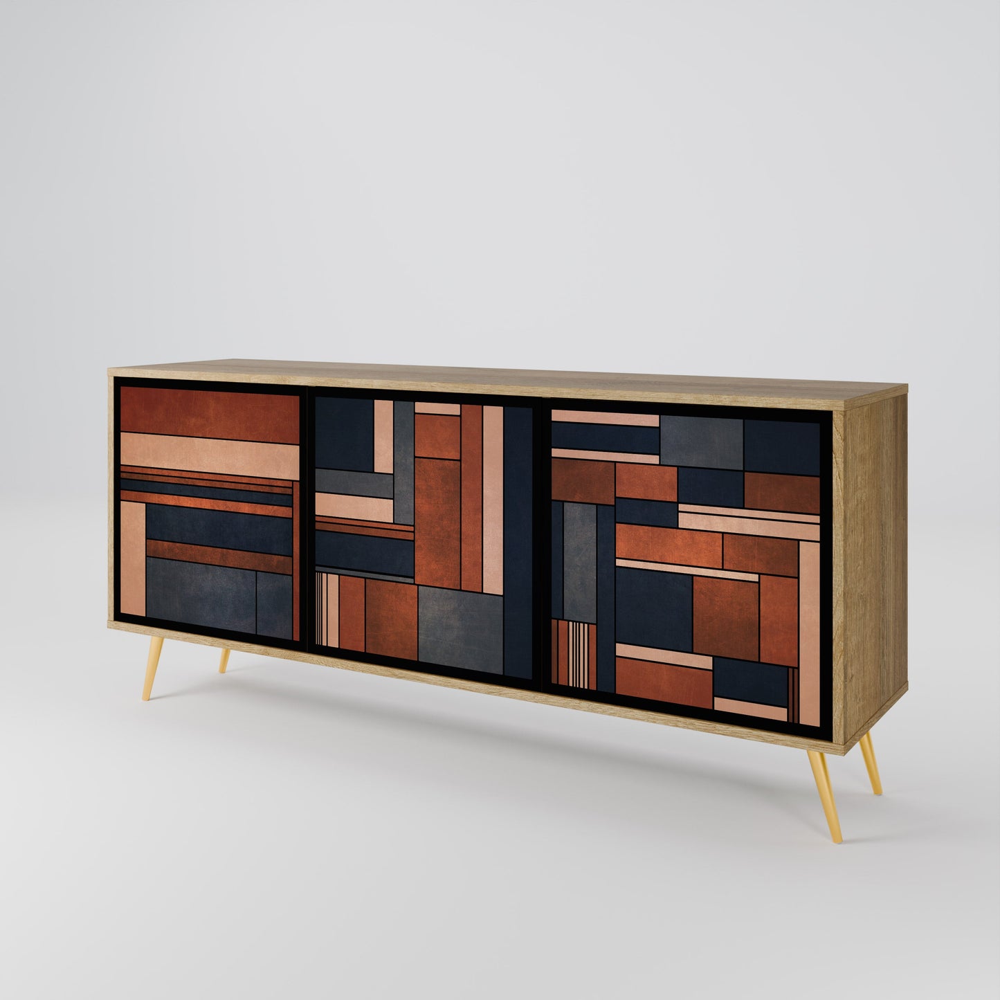 Credenza INTREPID FORMATION a 3 ante in effetto rovere