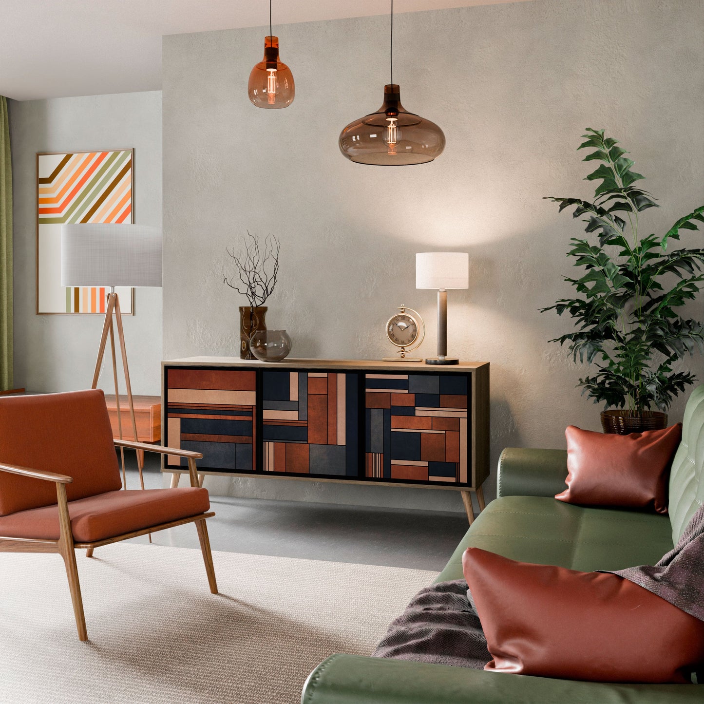 Credenza INTREPID FORMATION a 3 ante in effetto rovere