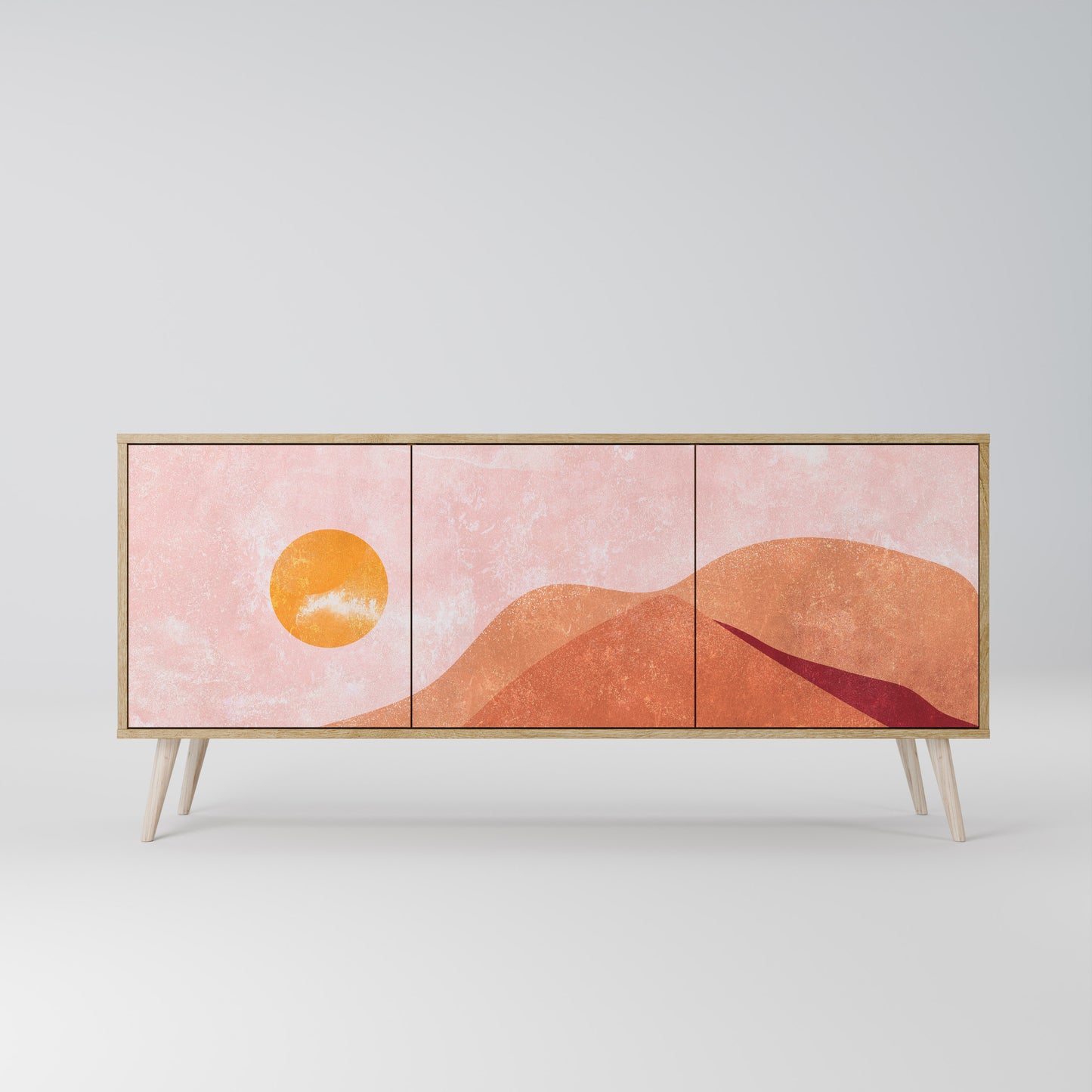 Credenza LUMINOUS SUNLIGHT a 3 ante in effetto rovere