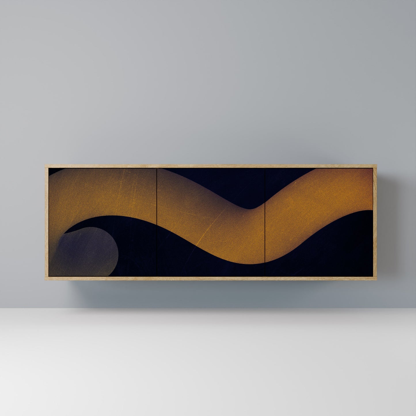 HOLLOW TIME 3-Door Sideboard in Oak Effect