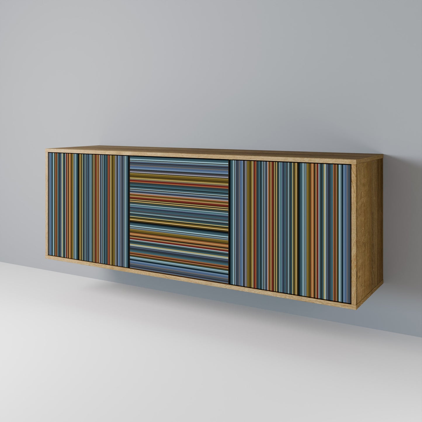 LINEOUT SPECTRUM 3-Door Sideboard in Oak Effect