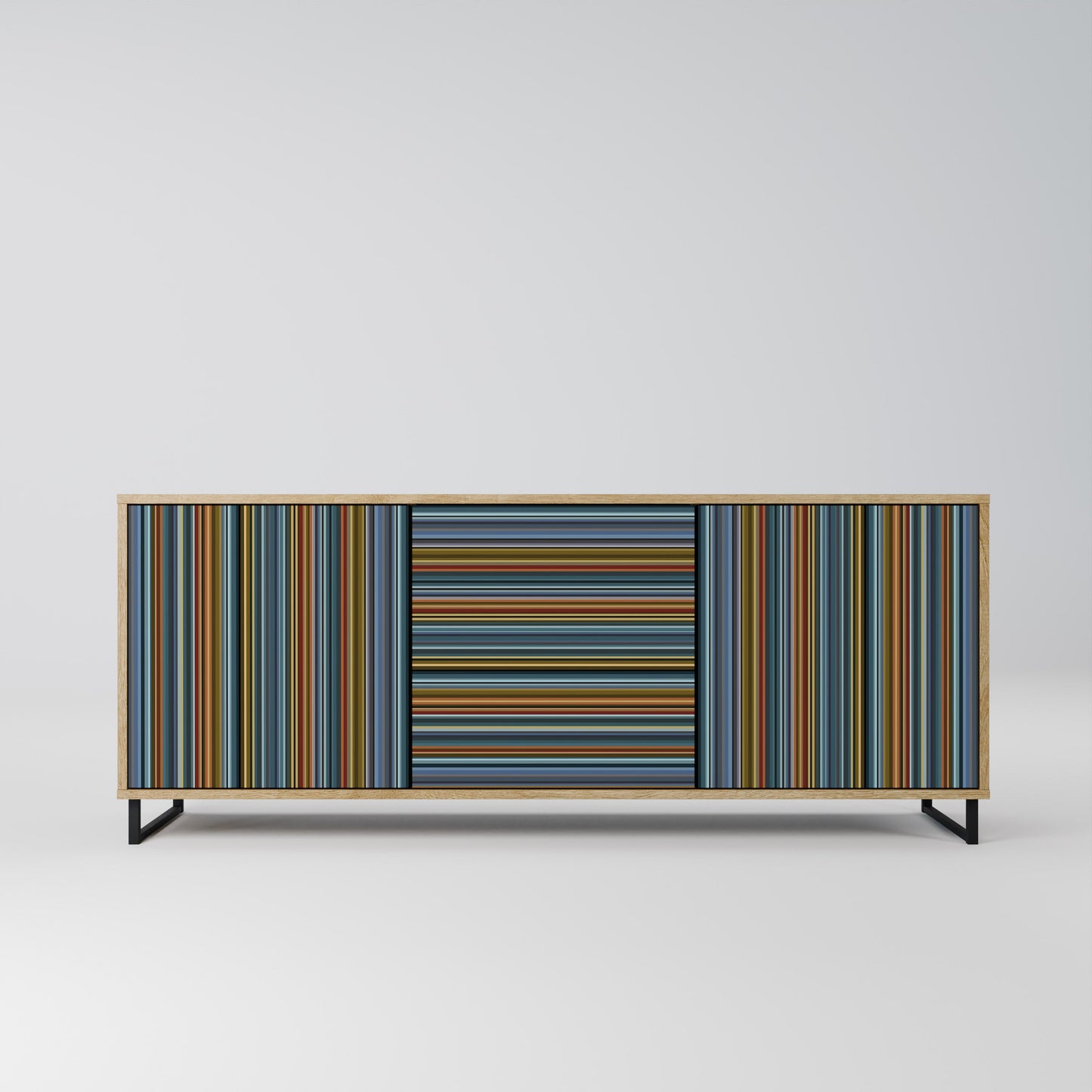 LINEOUT SPECTRUM 3-Door Sideboard in Oak Effect