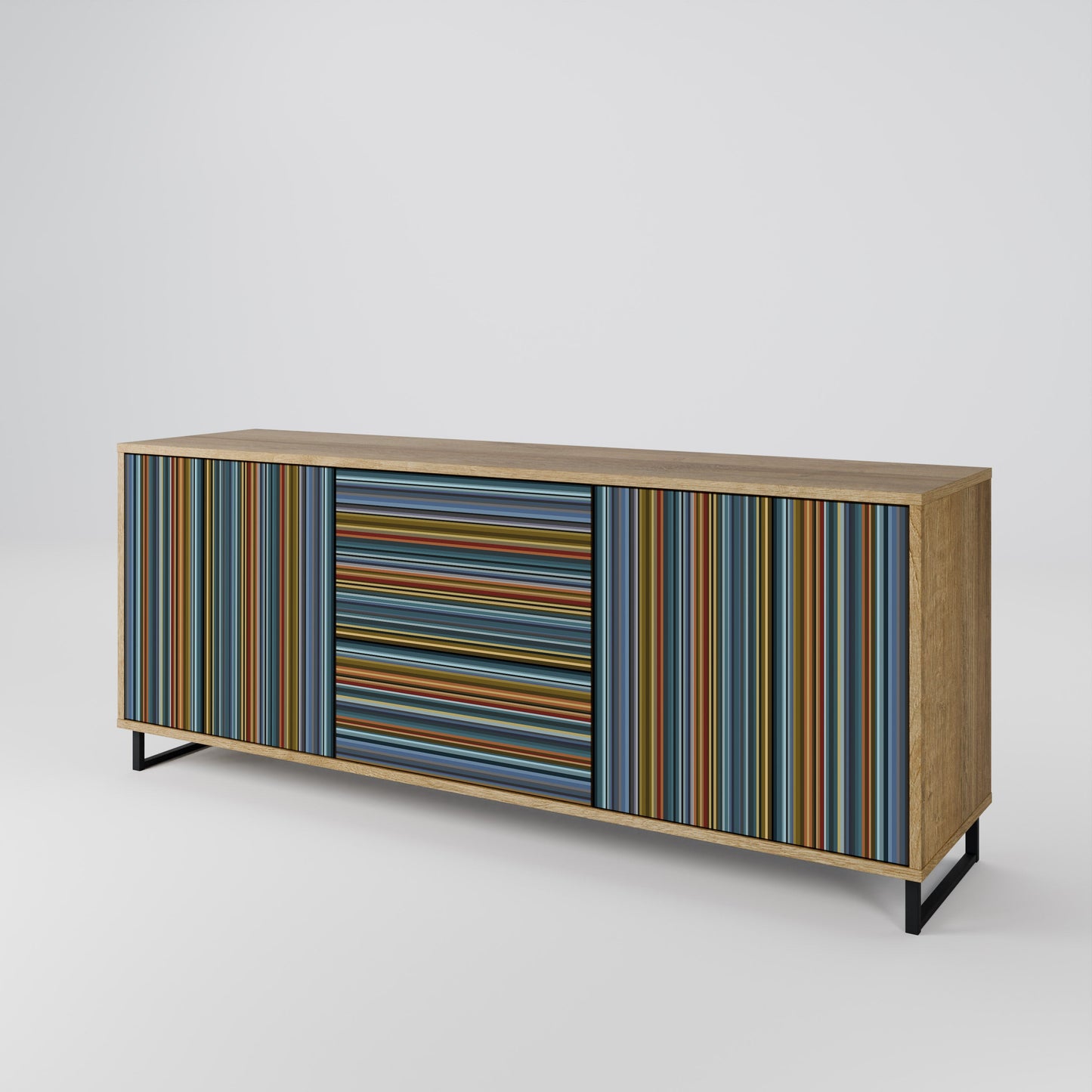 LINEOUT SPECTRUM 3-Door Sideboard in Oak Effect
