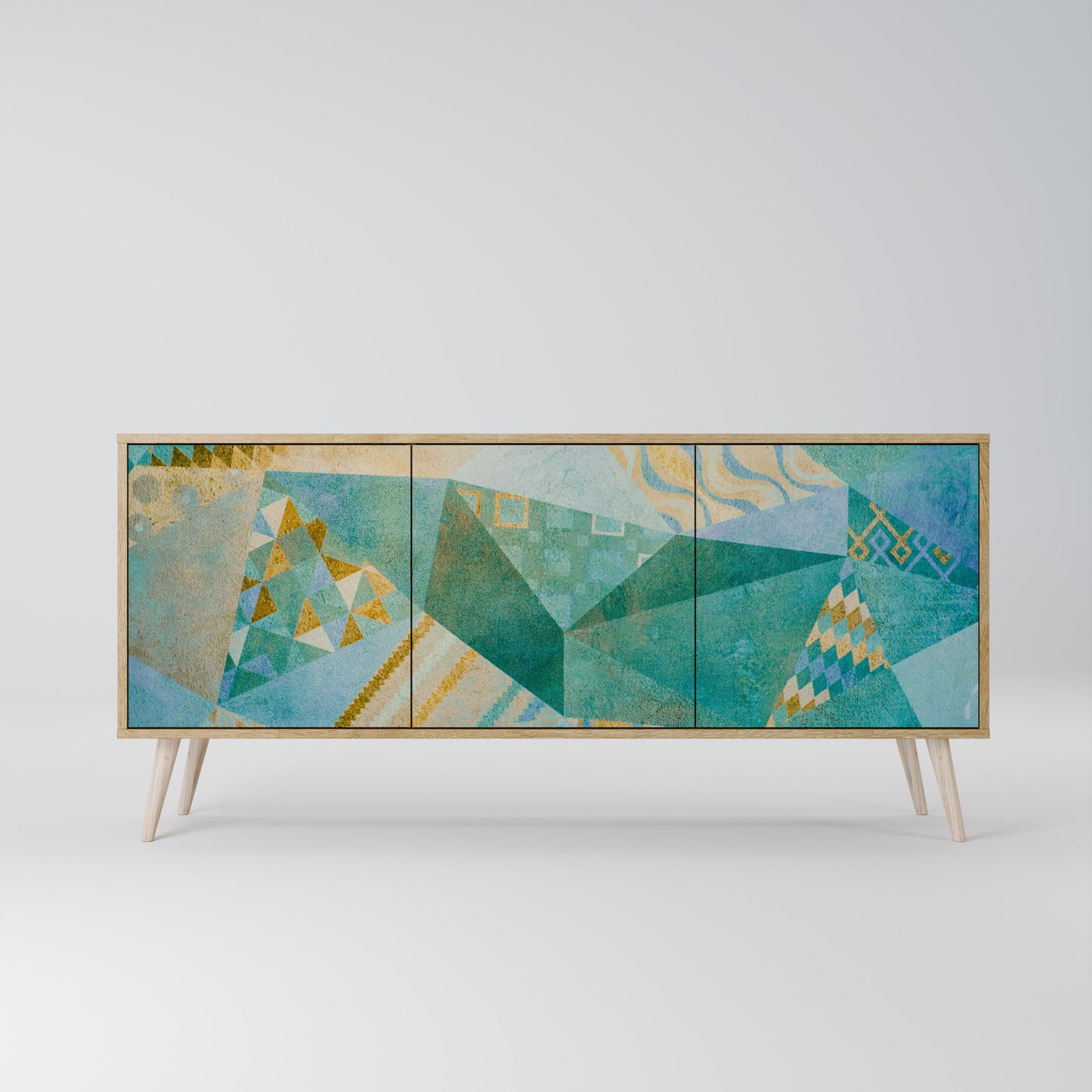 SPECTRUM SPLENDOR 3-Door Sideboard in Oak Effect