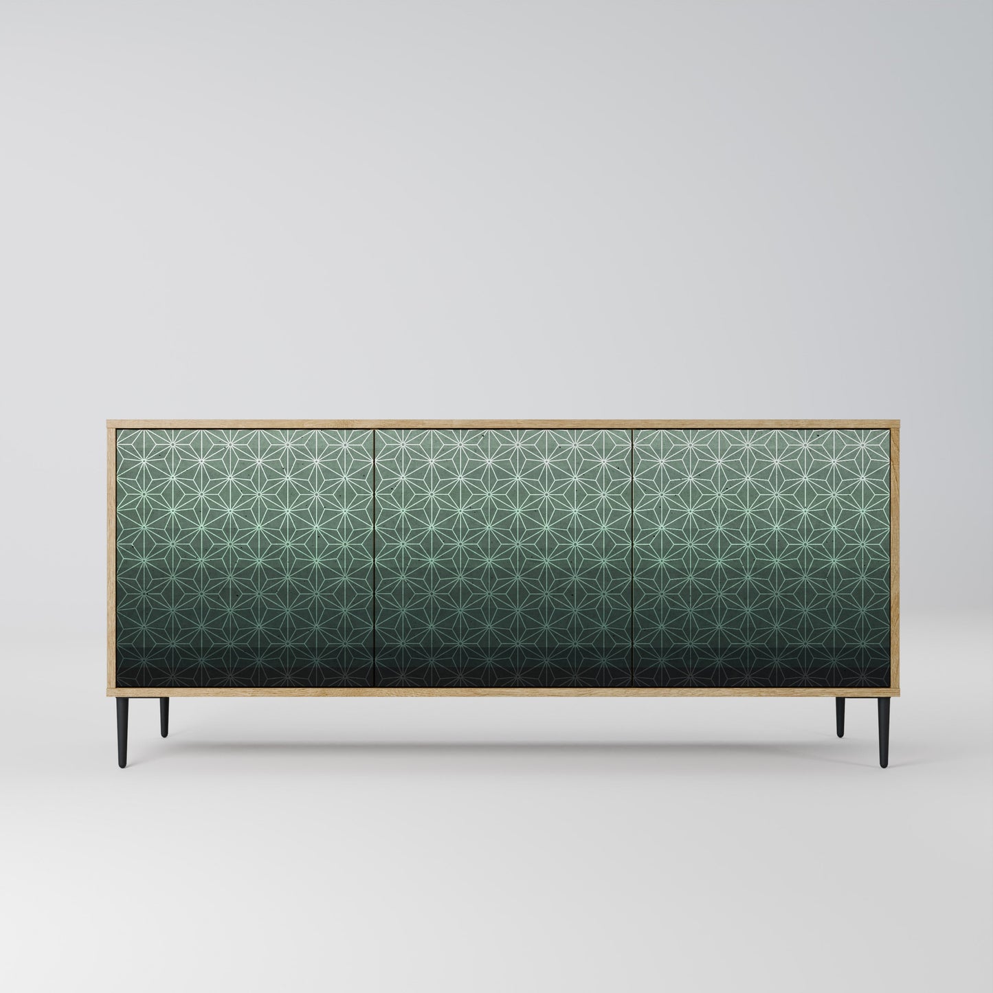 ORNAMENTAL GLIMMER 3-Door Sideboard in Oak Effect
