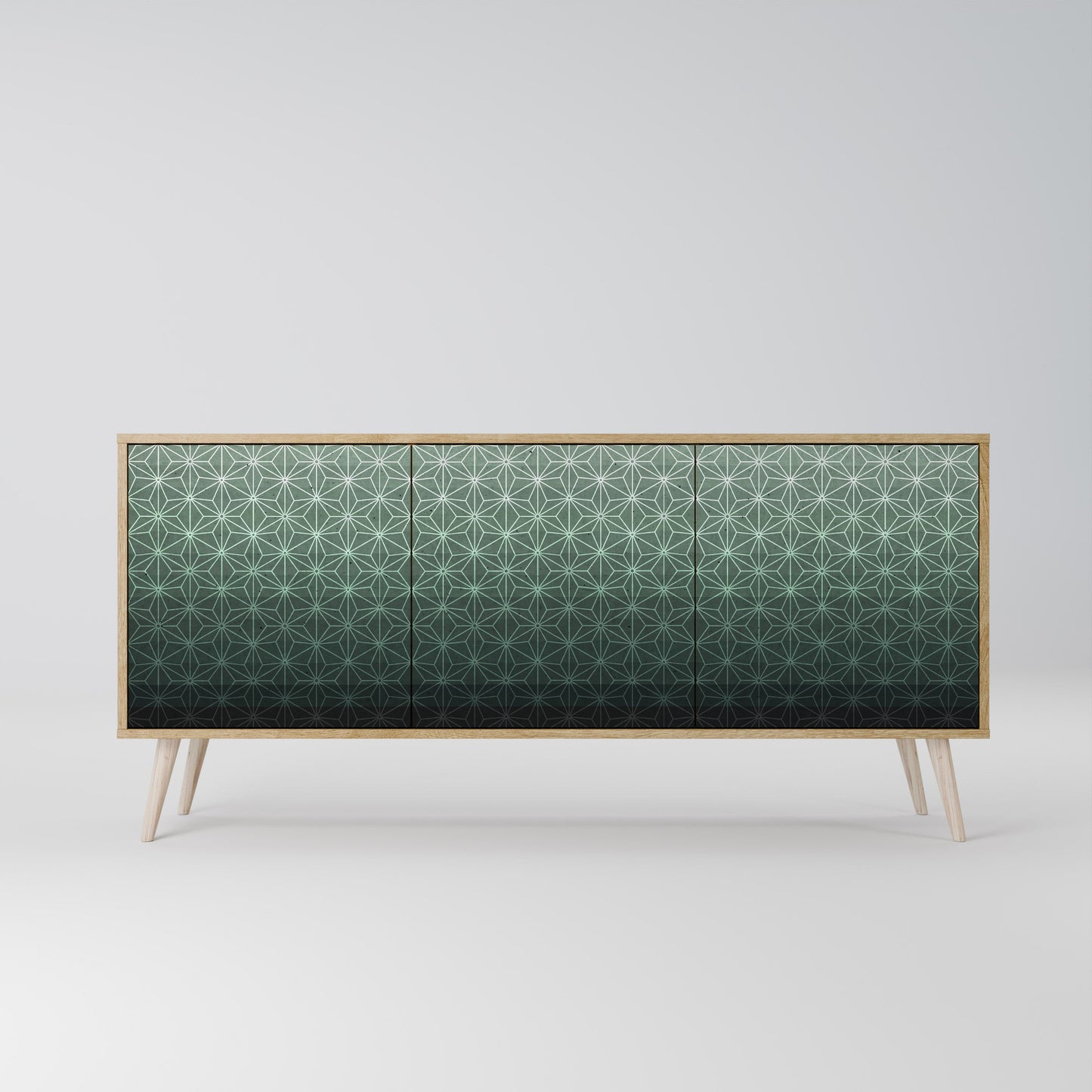 ORNAMENTAL GLIMMER 3-Door Sideboard in Oak Effect