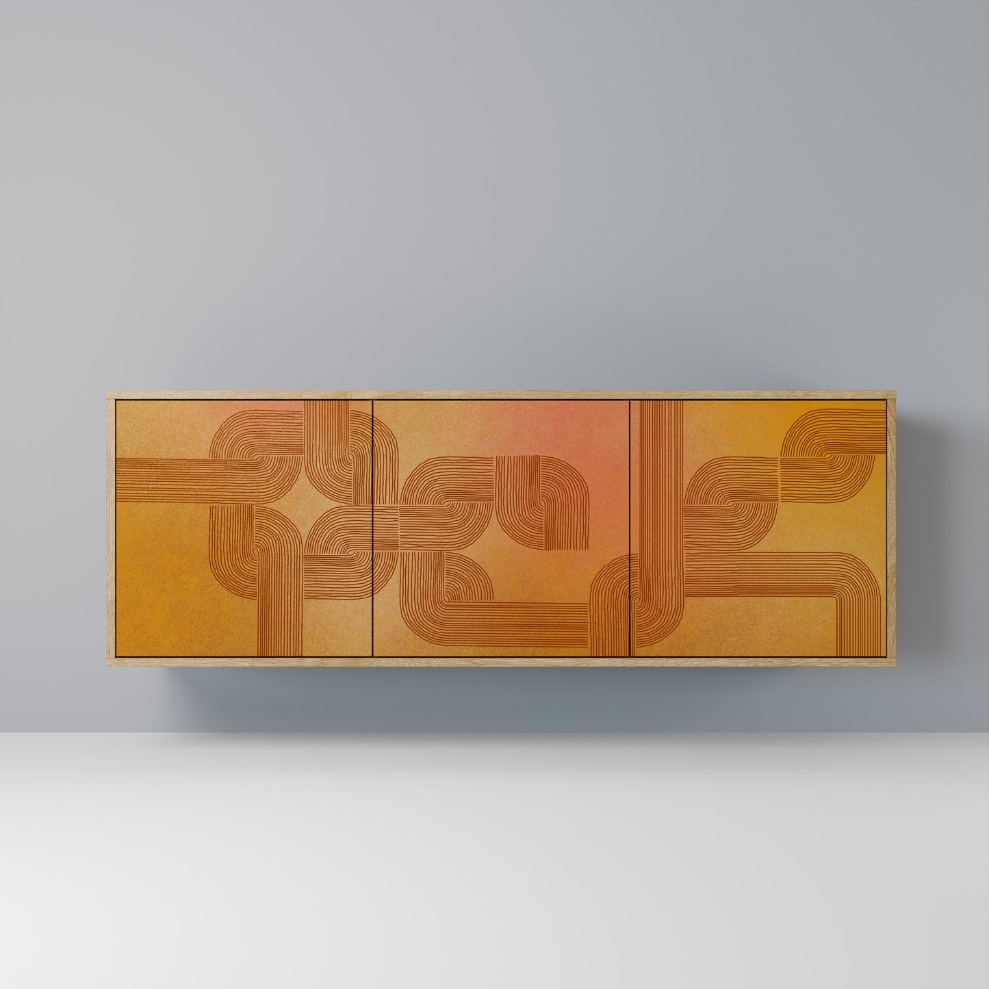 Credenza a 3 ante effetto rovere STRENGTHENING RELATION