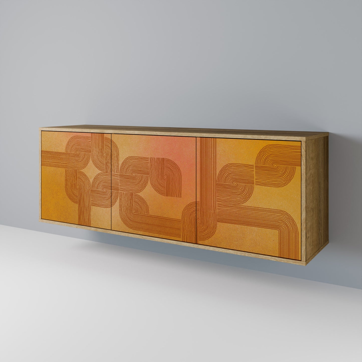Credenza a 3 ante effetto rovere STRENGTHENING RELATION