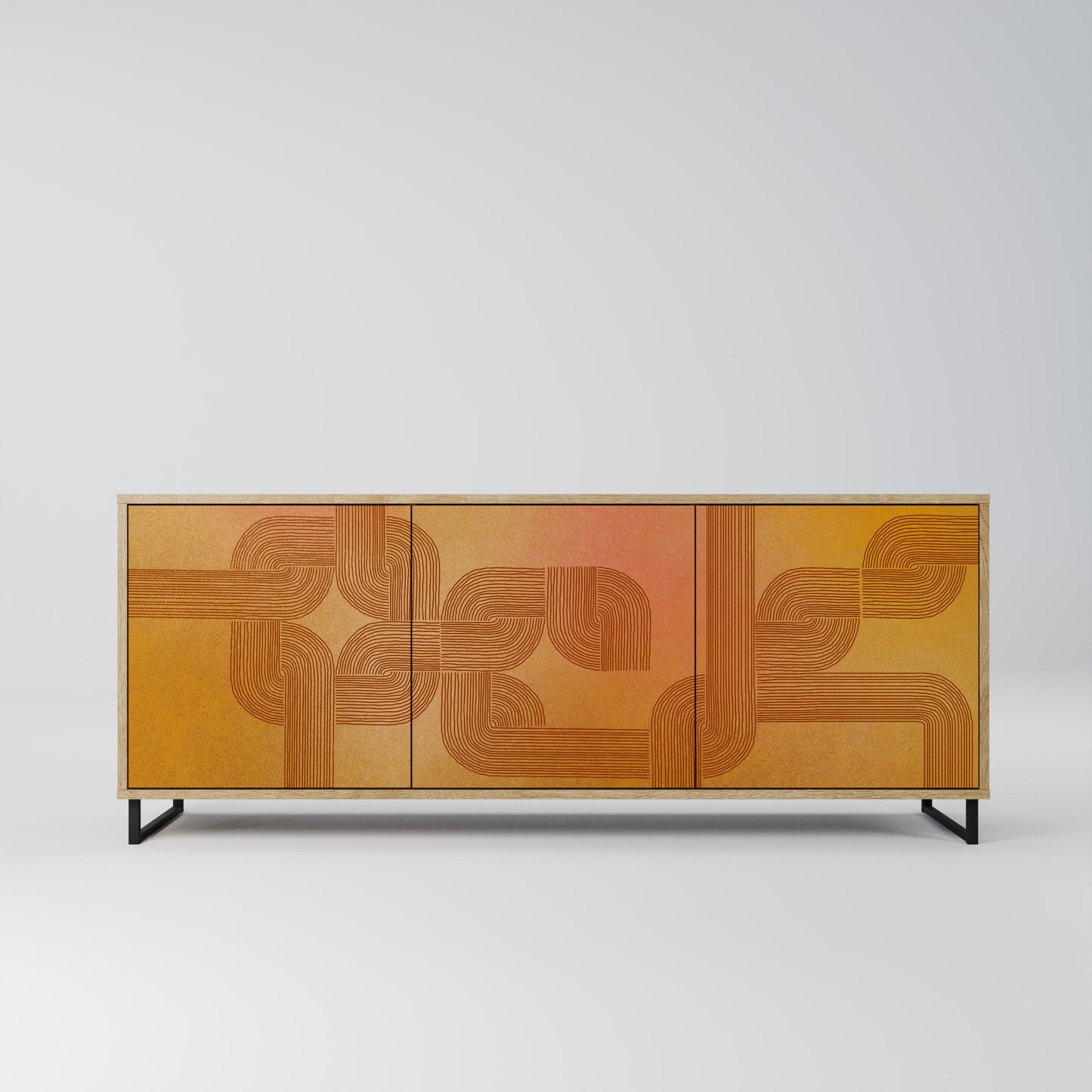 Credenza a 3 ante effetto rovere STRENGTHENING RELATION