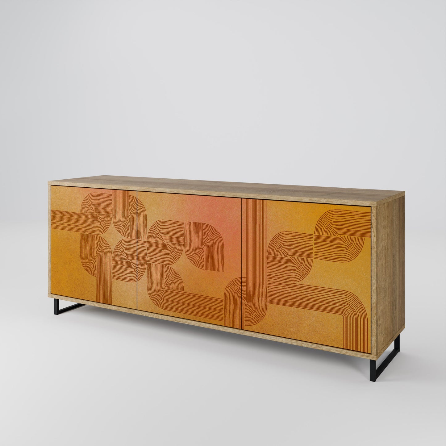 Credenza a 3 ante effetto rovere STRENGTHENING RELATION
