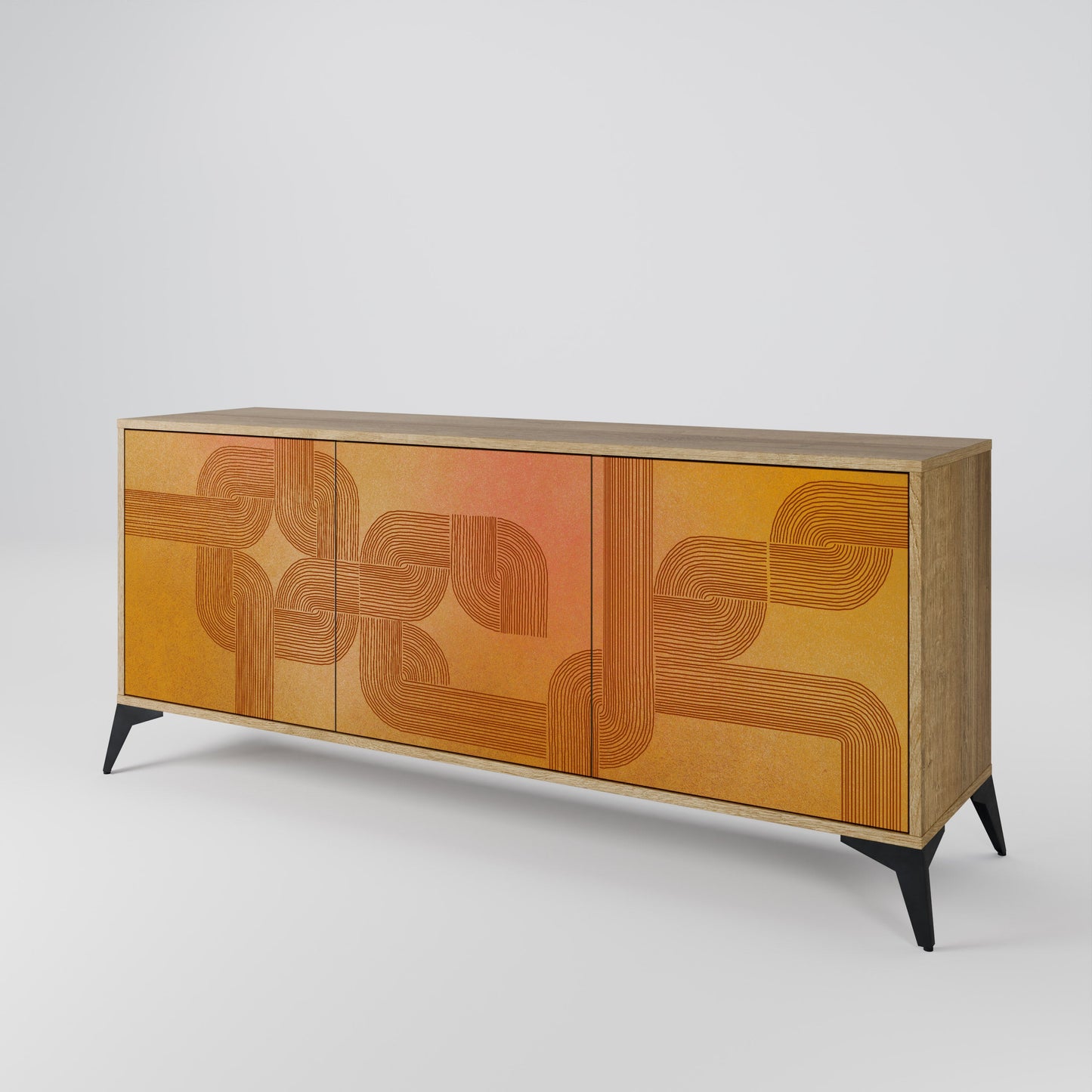 Credenza a 3 ante effetto rovere STRENGTHENING RELATION