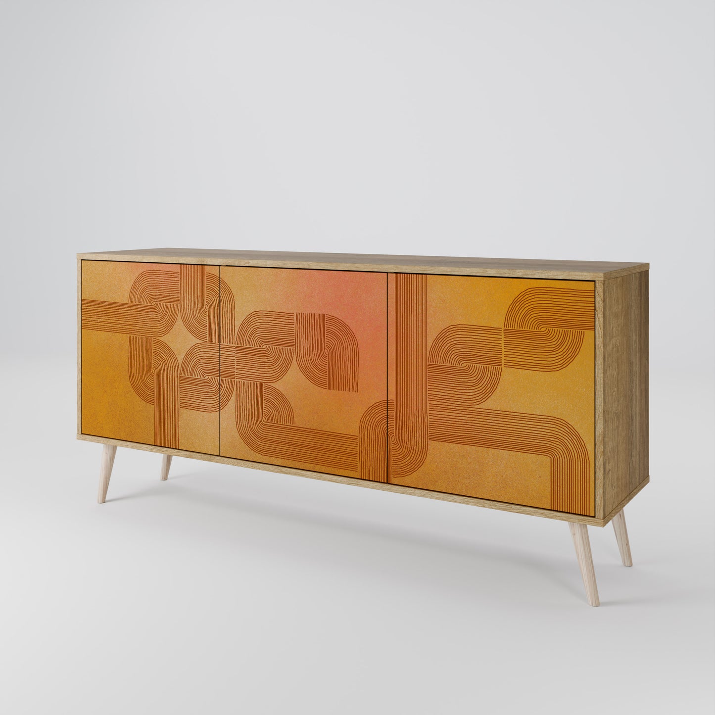 Credenza a 3 ante effetto rovere STRENGTHENING RELATION