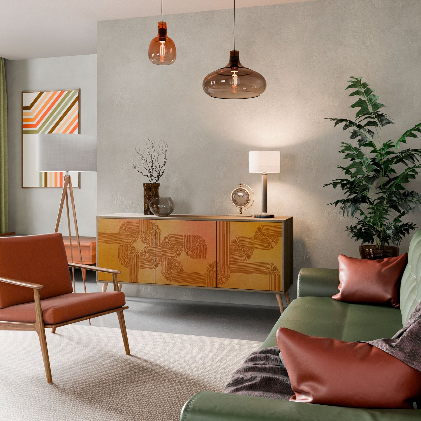 Credenza a 3 ante effetto rovere STRENGTHENING RELATION
