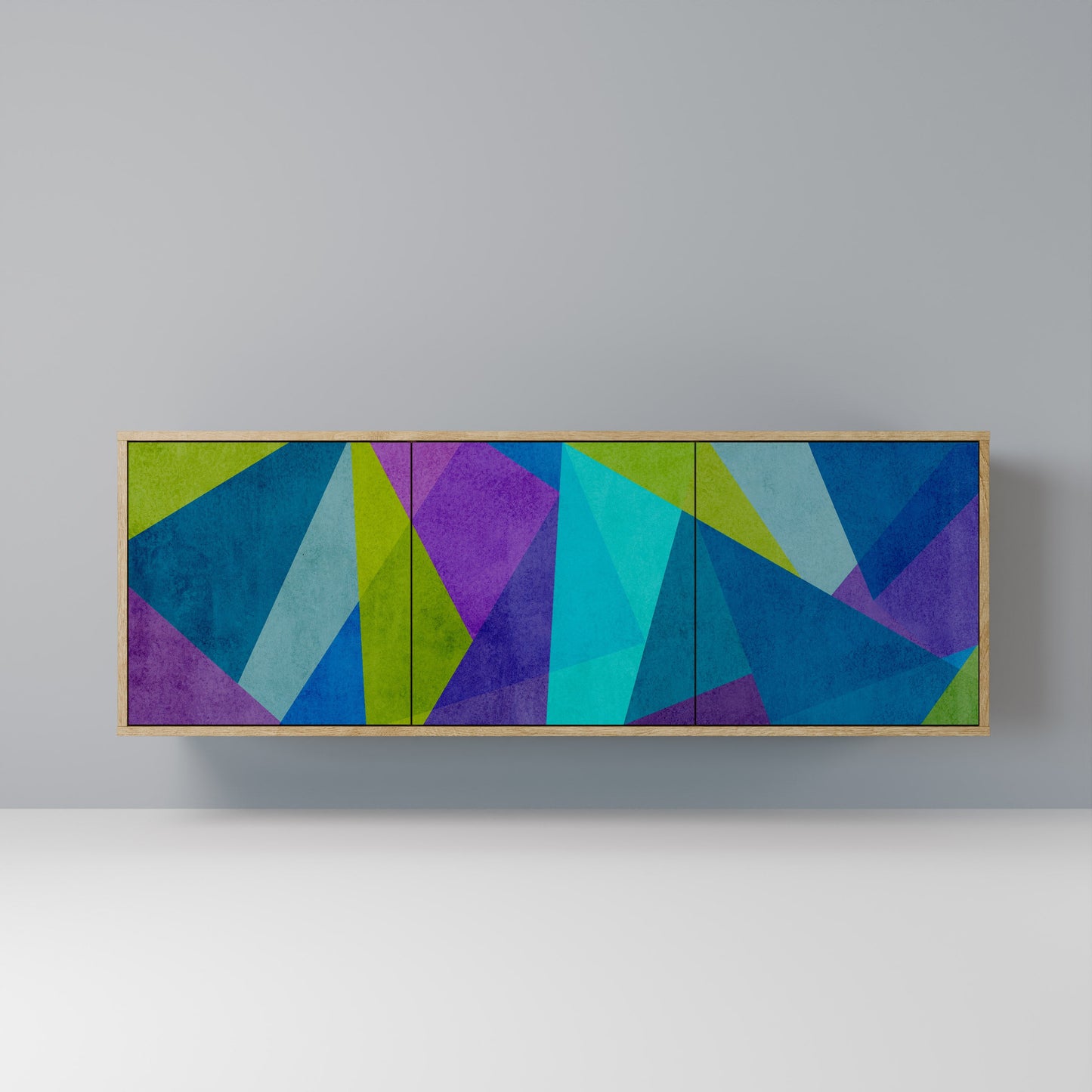 Credenza COLD SHOWCASE a 3 ante in effetto rovere