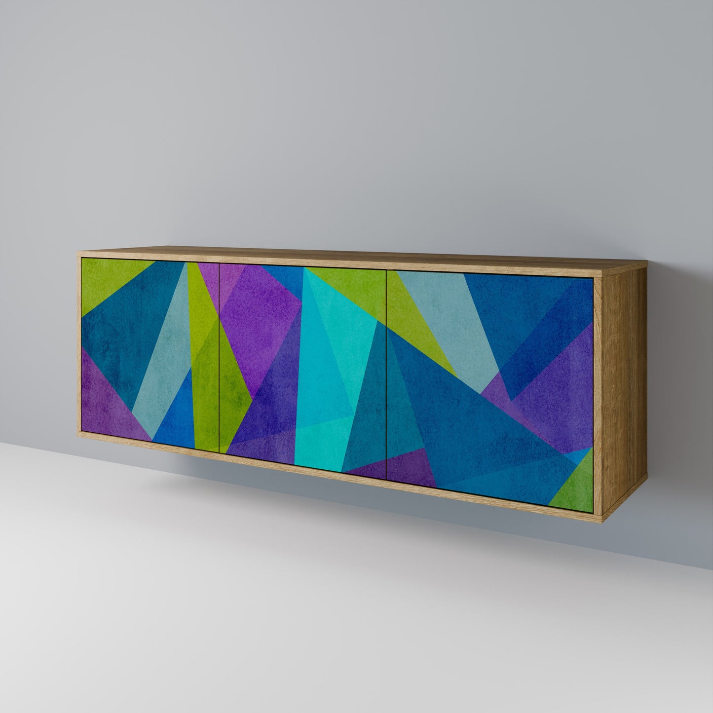 Credenza COLD SHOWCASE a 3 ante in effetto rovere