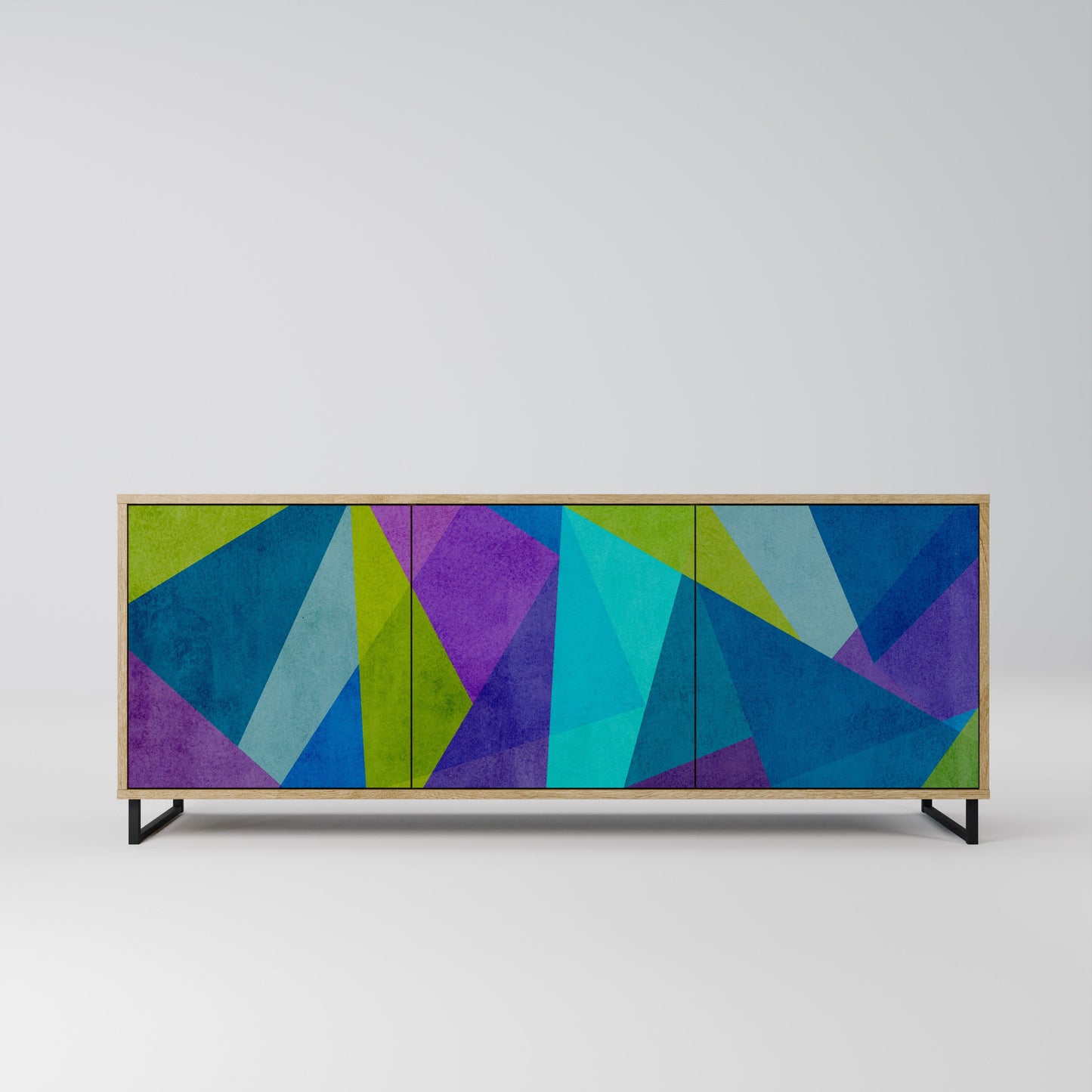 Credenza COLD SHOWCASE a 3 ante in effetto rovere