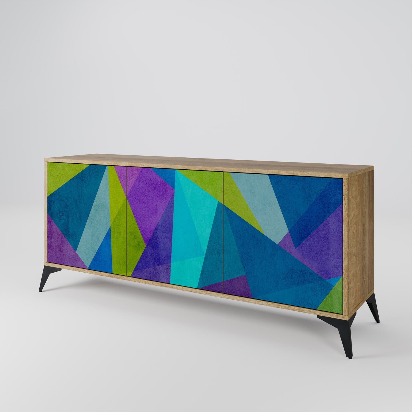 Credenza COLD SHOWCASE a 3 ante in effetto rovere