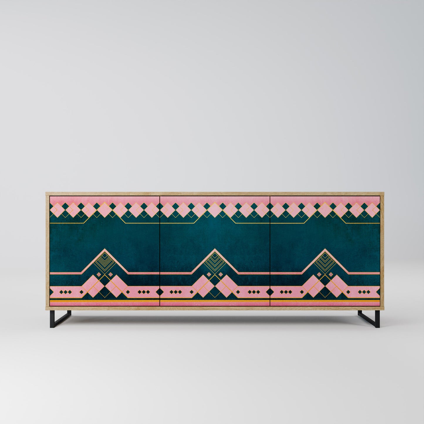 ROYAL COMPOSITION 3-Door Sideboard in Oak Effect