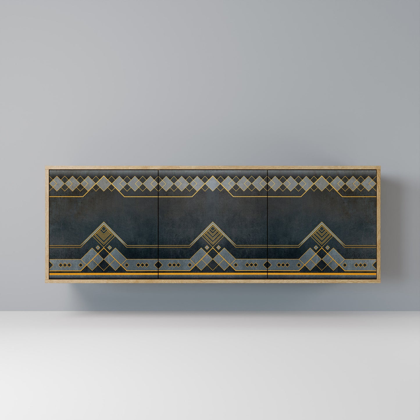 ROYAL ORDINARINESS 3-Door Sideboard in Oak Effect
