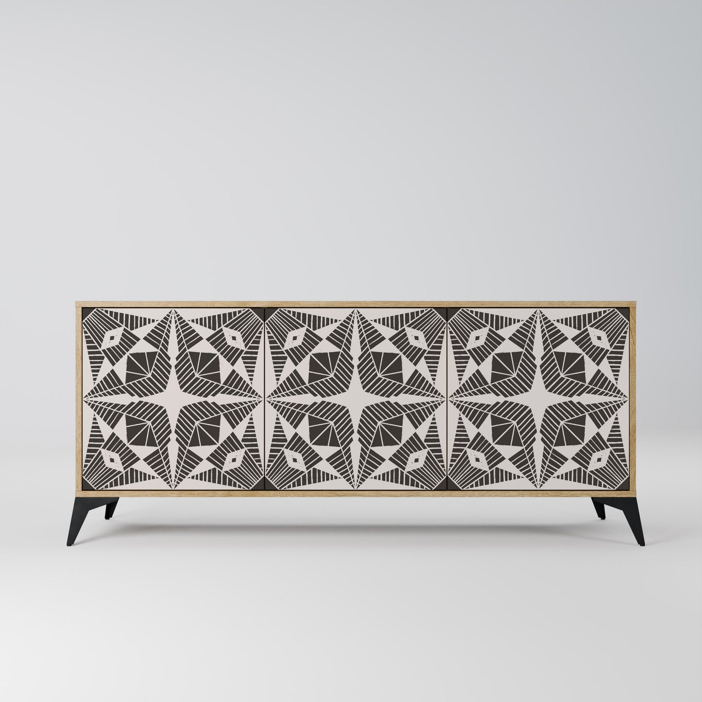 MONOCHROME NEXUS 3-Door Sideboard in Oak Effect