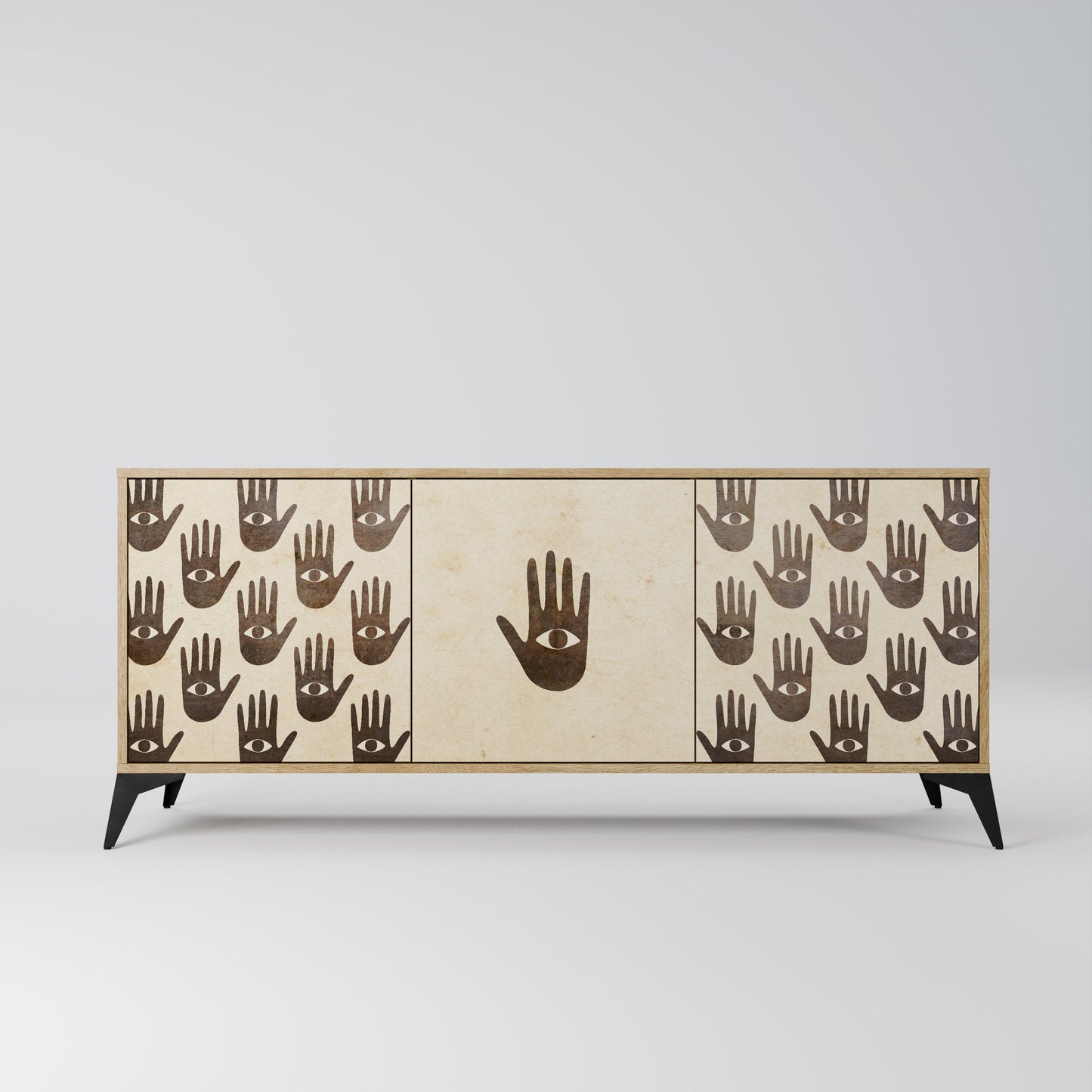 VEDI ALTRO Credenza a 3 ante effetto rovere
