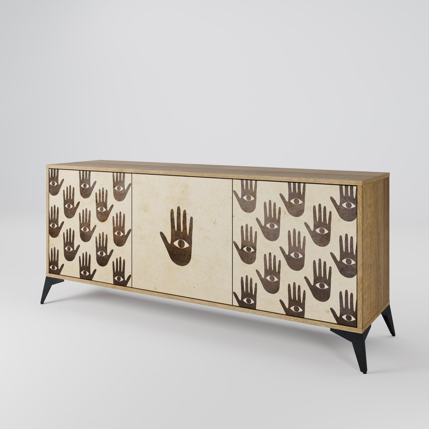 VEDI ALTRO Credenza a 3 ante effetto rovere