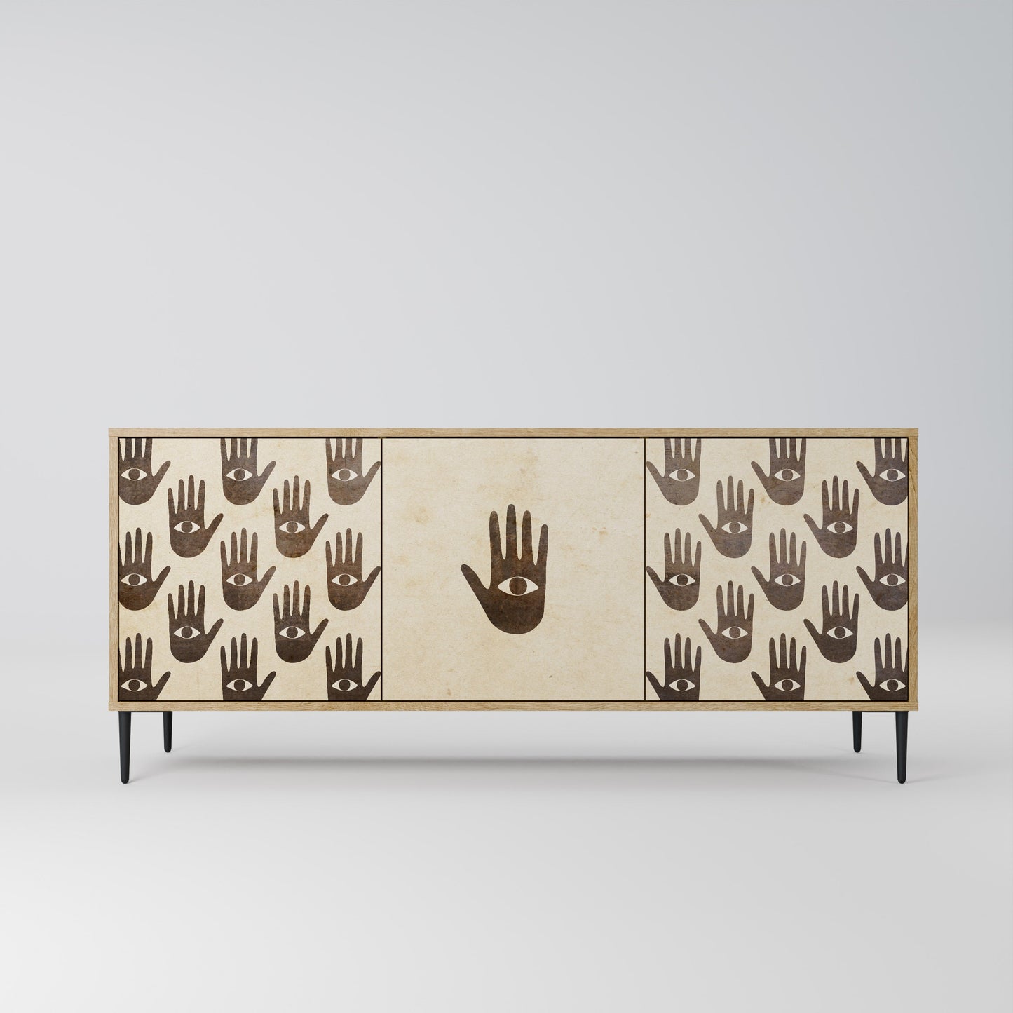 VEDI ALTRO Credenza a 3 ante effetto rovere
