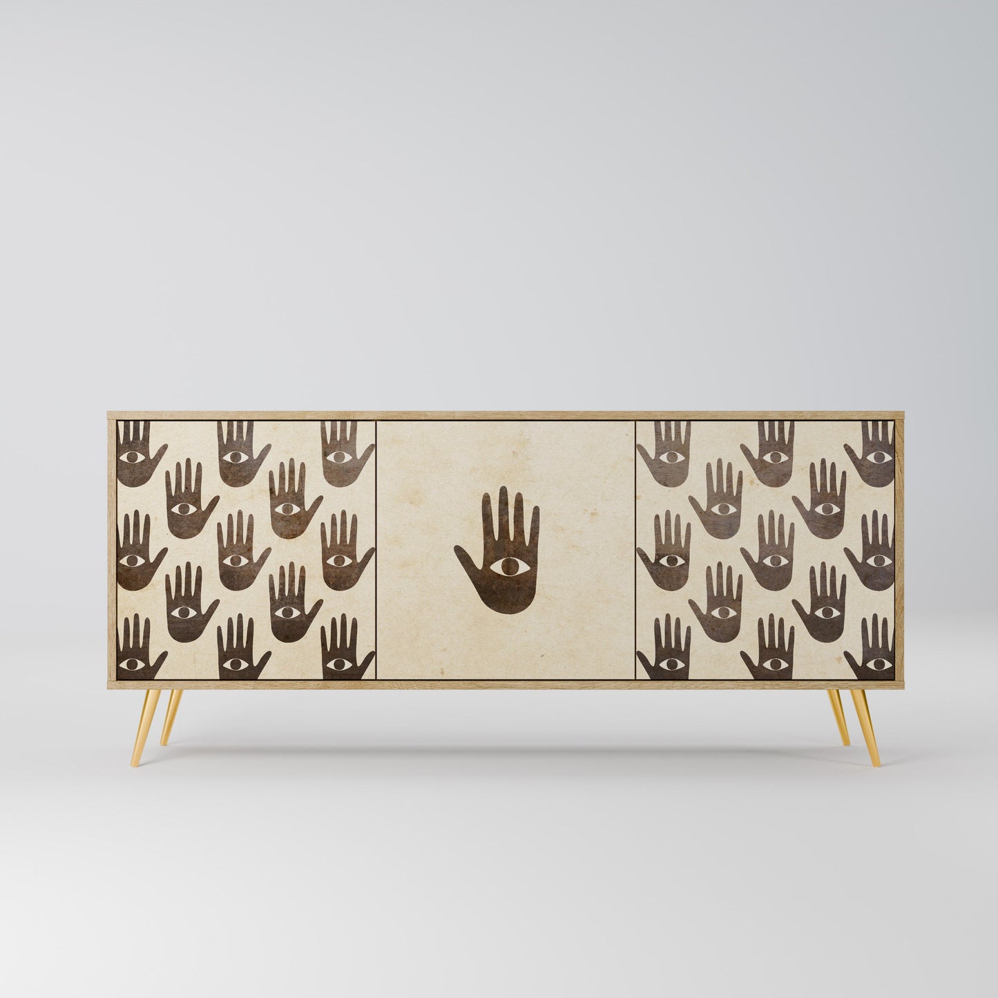 VEDI ALTRO Credenza a 3 ante effetto rovere