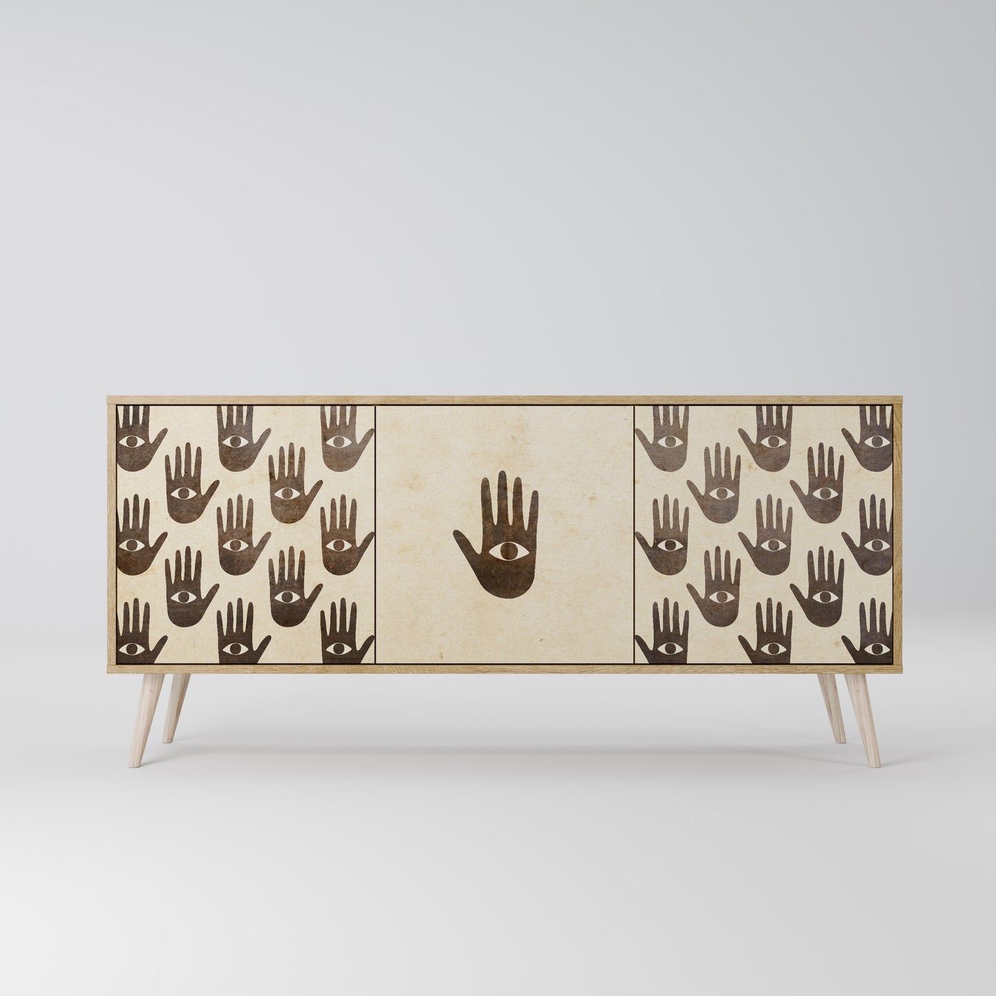 VEDI ALTRO Credenza a 3 ante effetto rovere