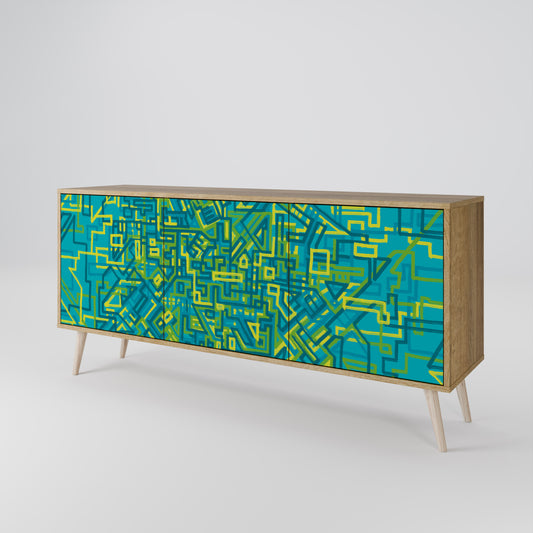 Credenza NOSTALGIC MEMORIES a 3 ante in effetto rovere