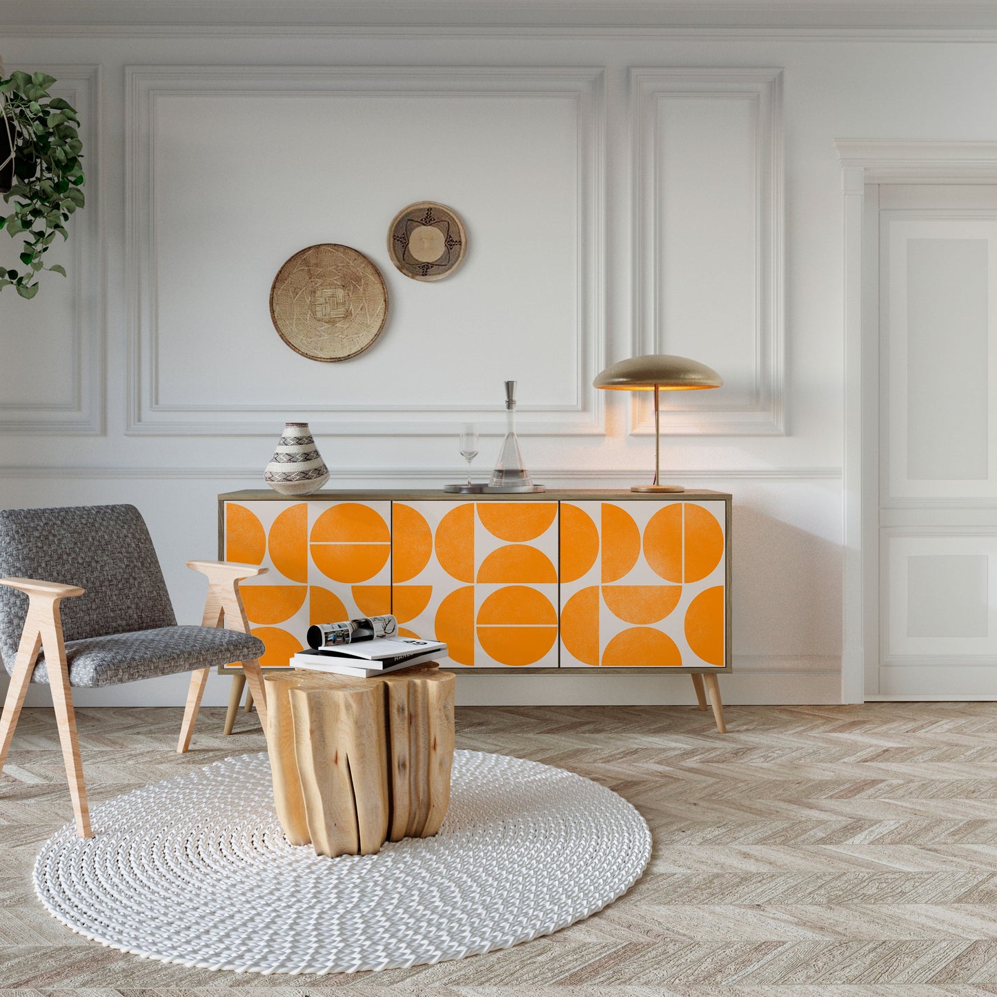 RECURRING DREAMS 3-Door Sideboard in Oak Effect