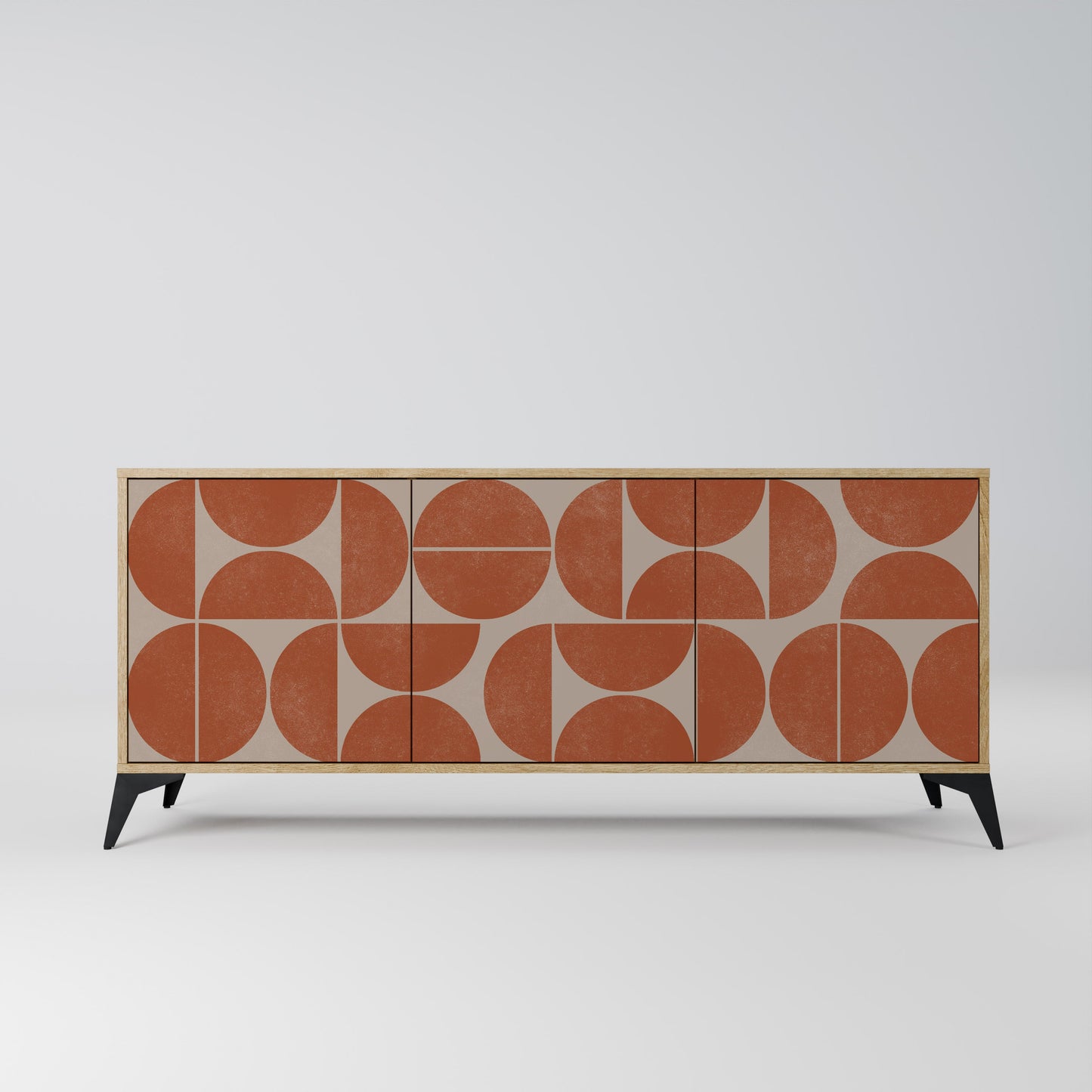 REPETITION COMPULSION 3-Door Sideboard in Oak Effect