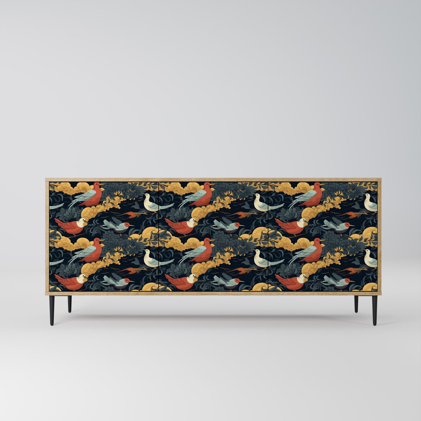 FOWLY DAZE 3-Door Sideboard in Oak Effect
